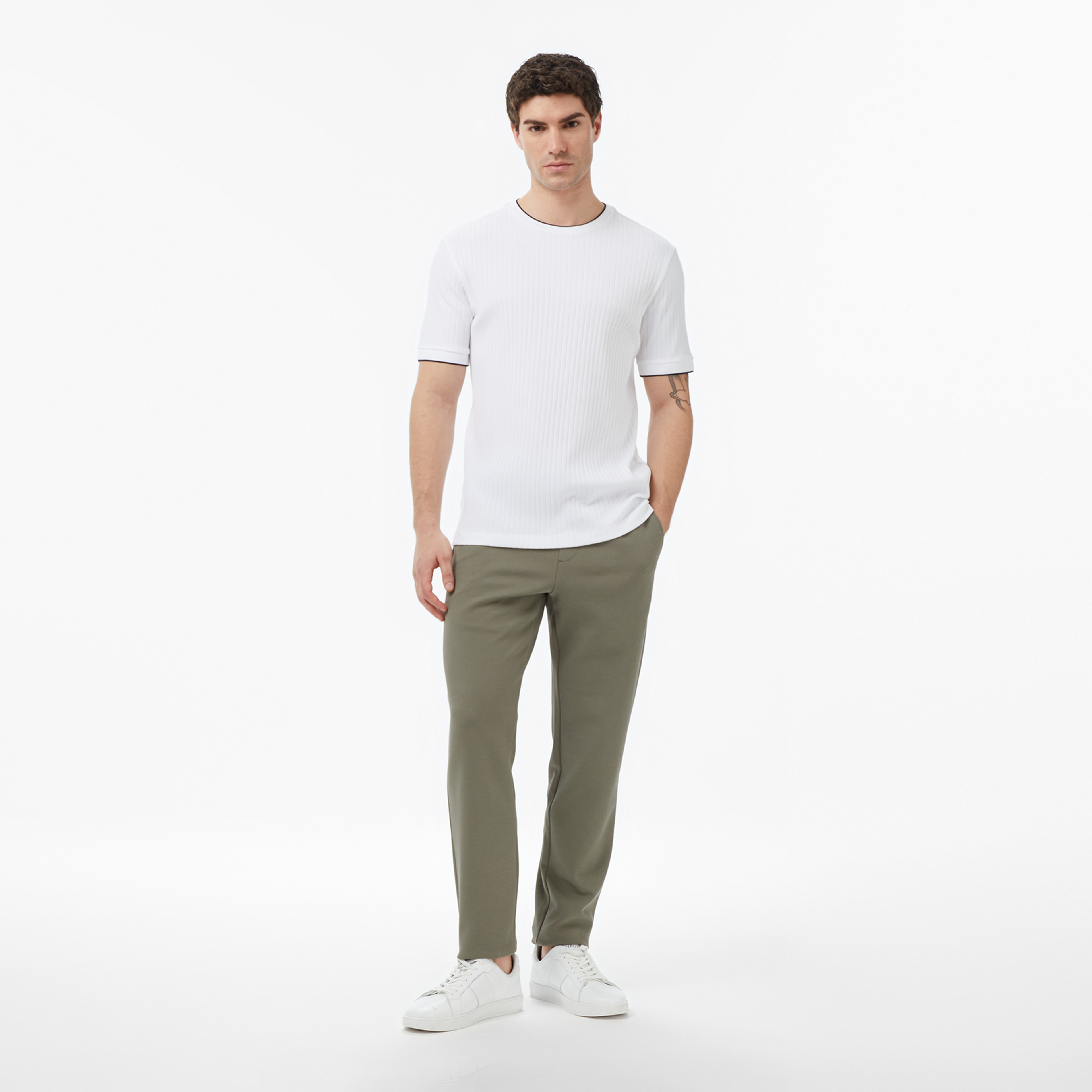 Nautica Erkek Beyaz Regular Fit T-Shirt
