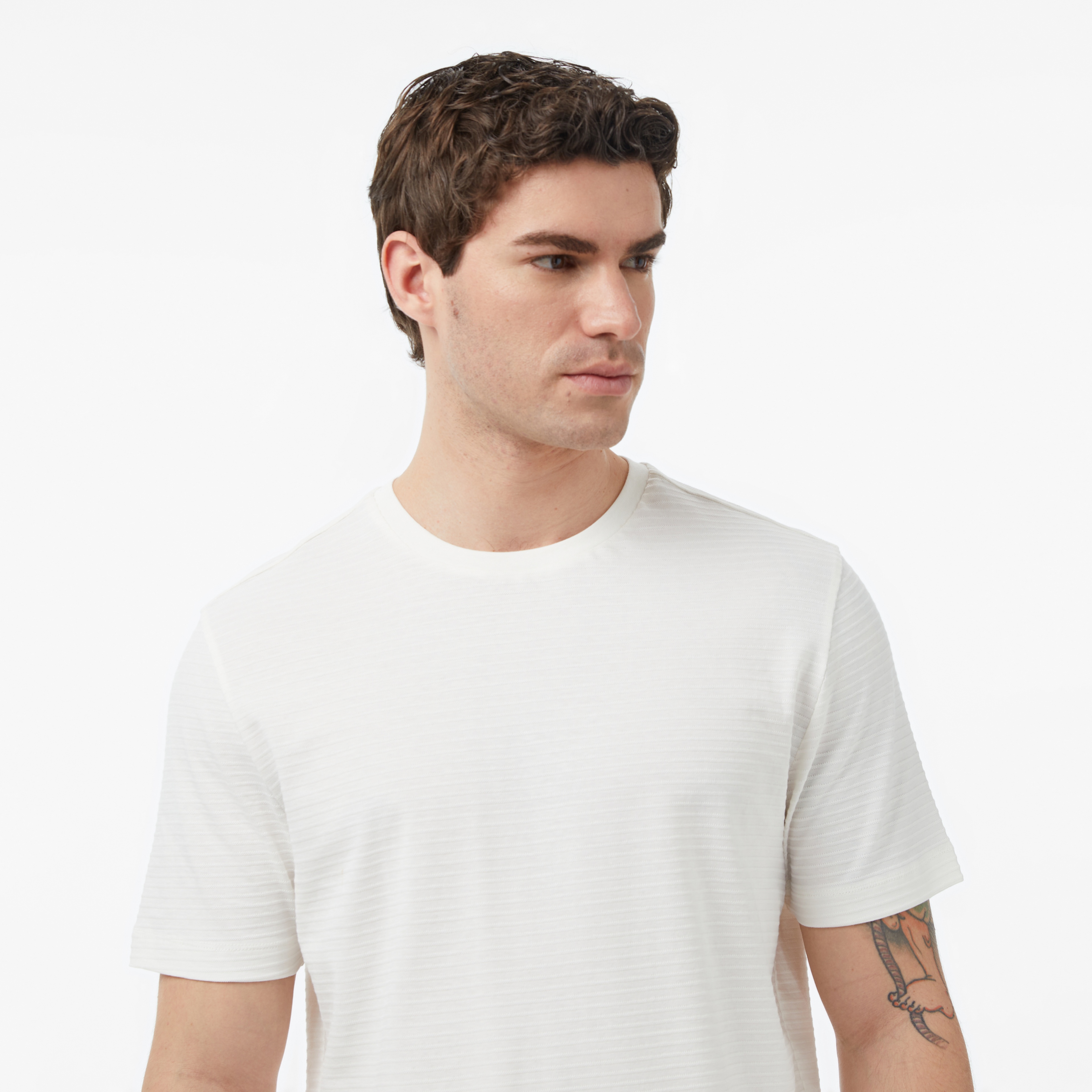 Nautica Erkek Krem Regular Fit T-Shirt