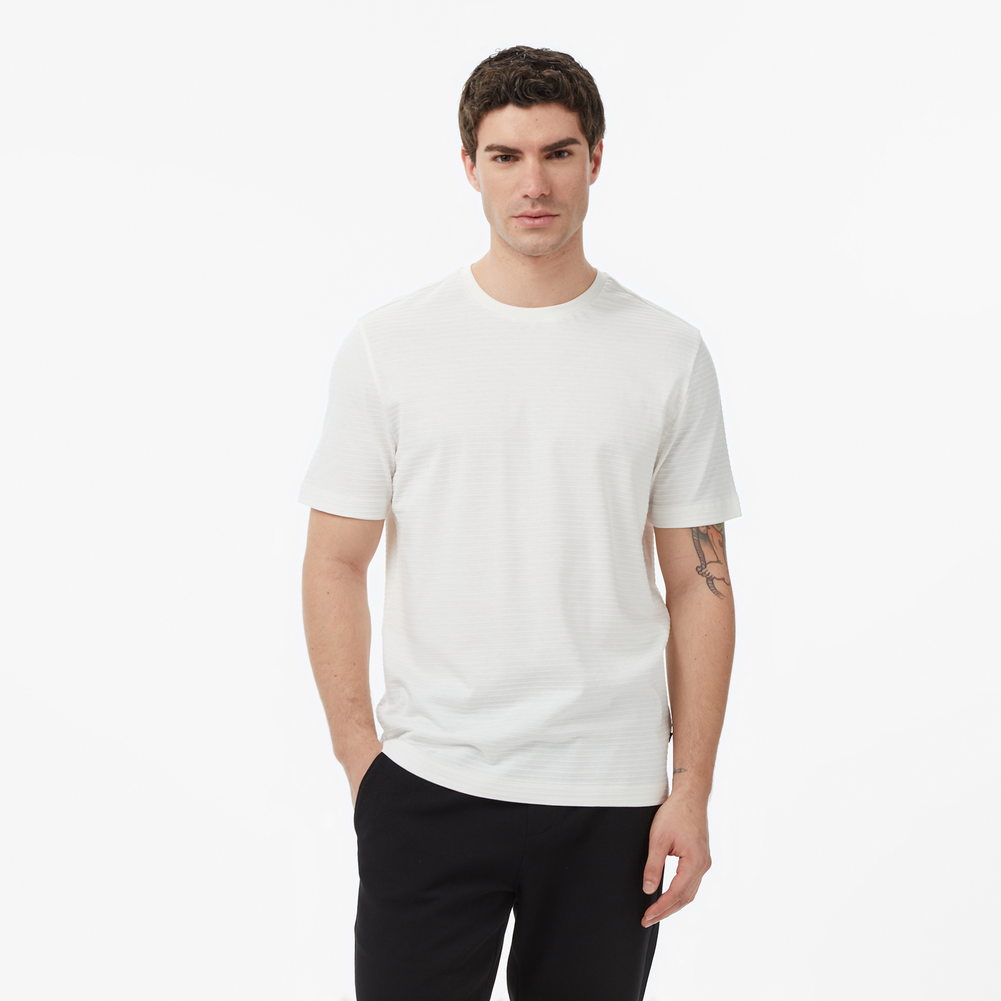 Nautica Erkek Krem Regular Fit T-Shirt
