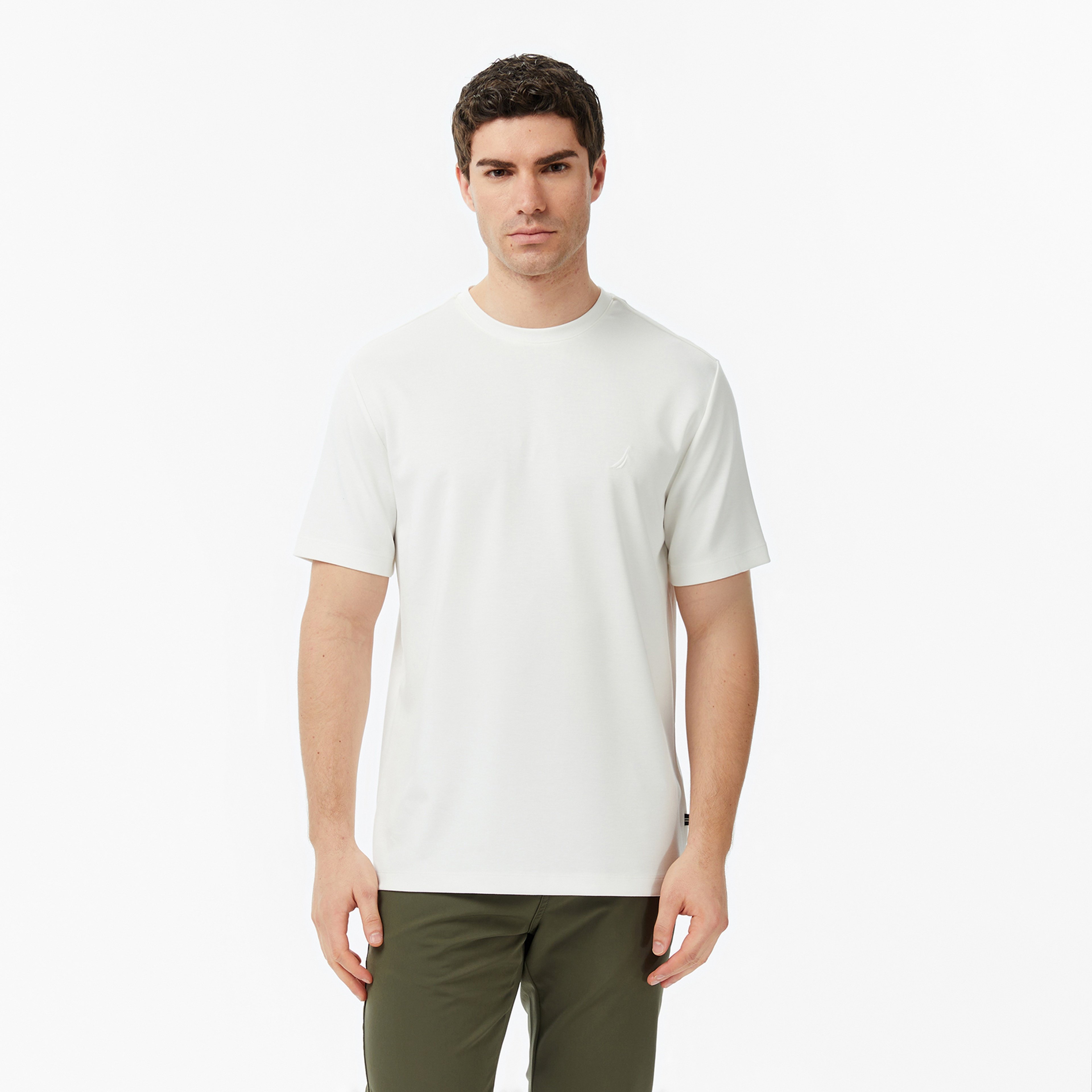 Nautica Erkek Beyaz Regular Fit T-Shirt