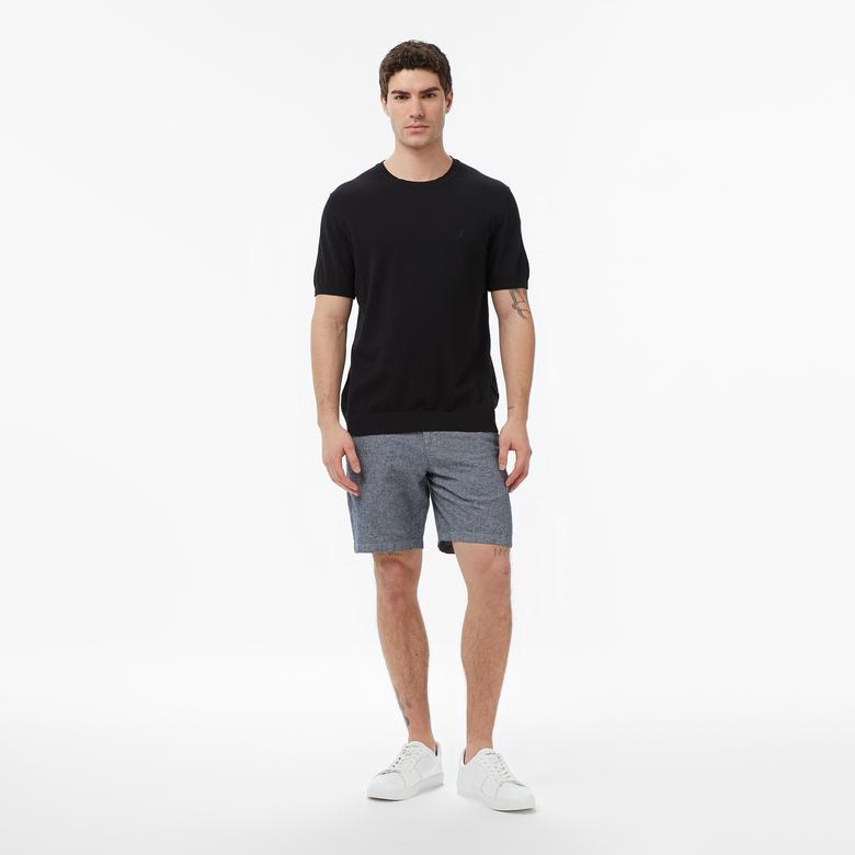 Nautica Erkek Siyah Regular Fit Kısa Kollu Triko