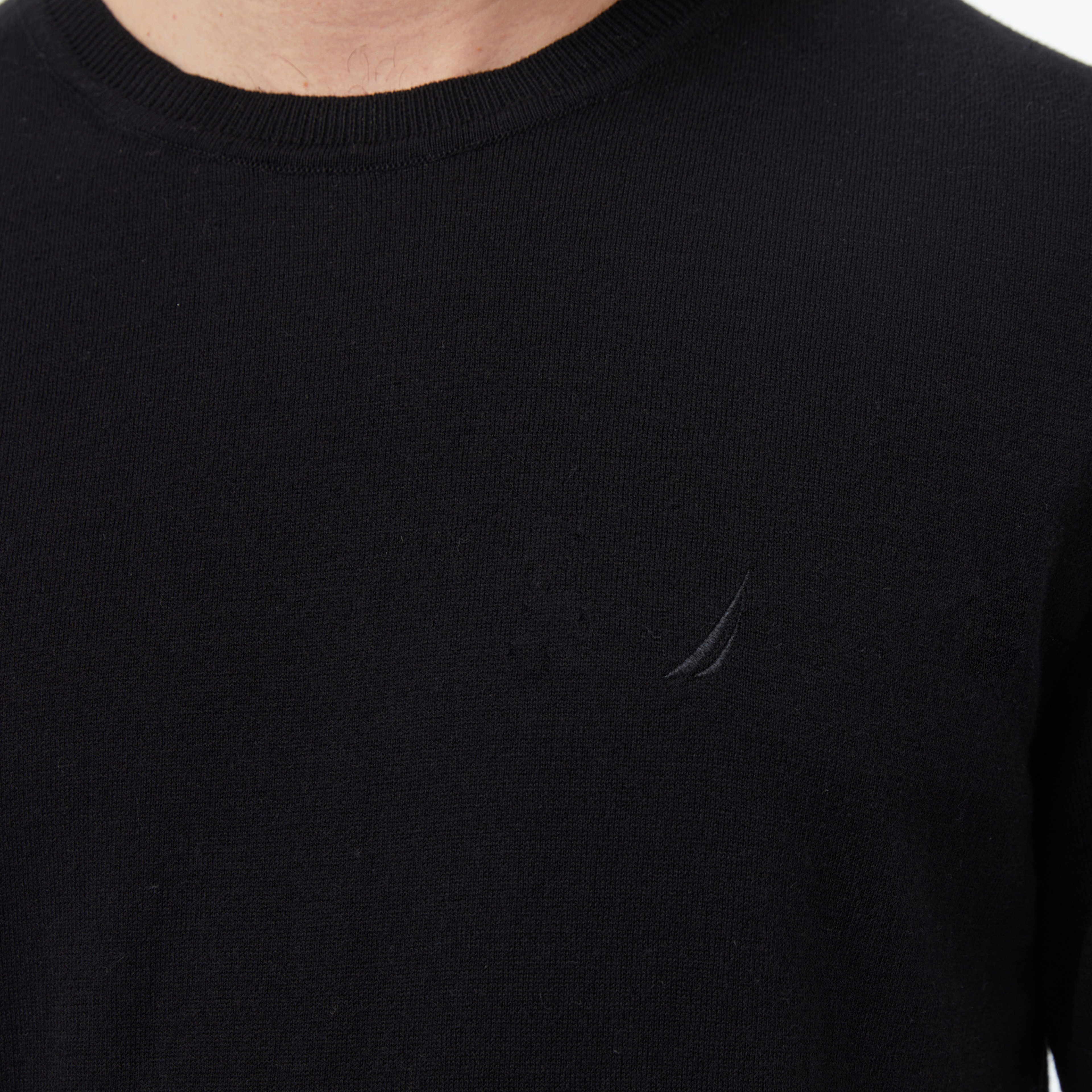 Nautica Erkek Siyah Regular Fit Kısa Kollu Triko