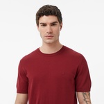 Nautica Erkek Bordo Regular Fit Kısa Kollu Triko