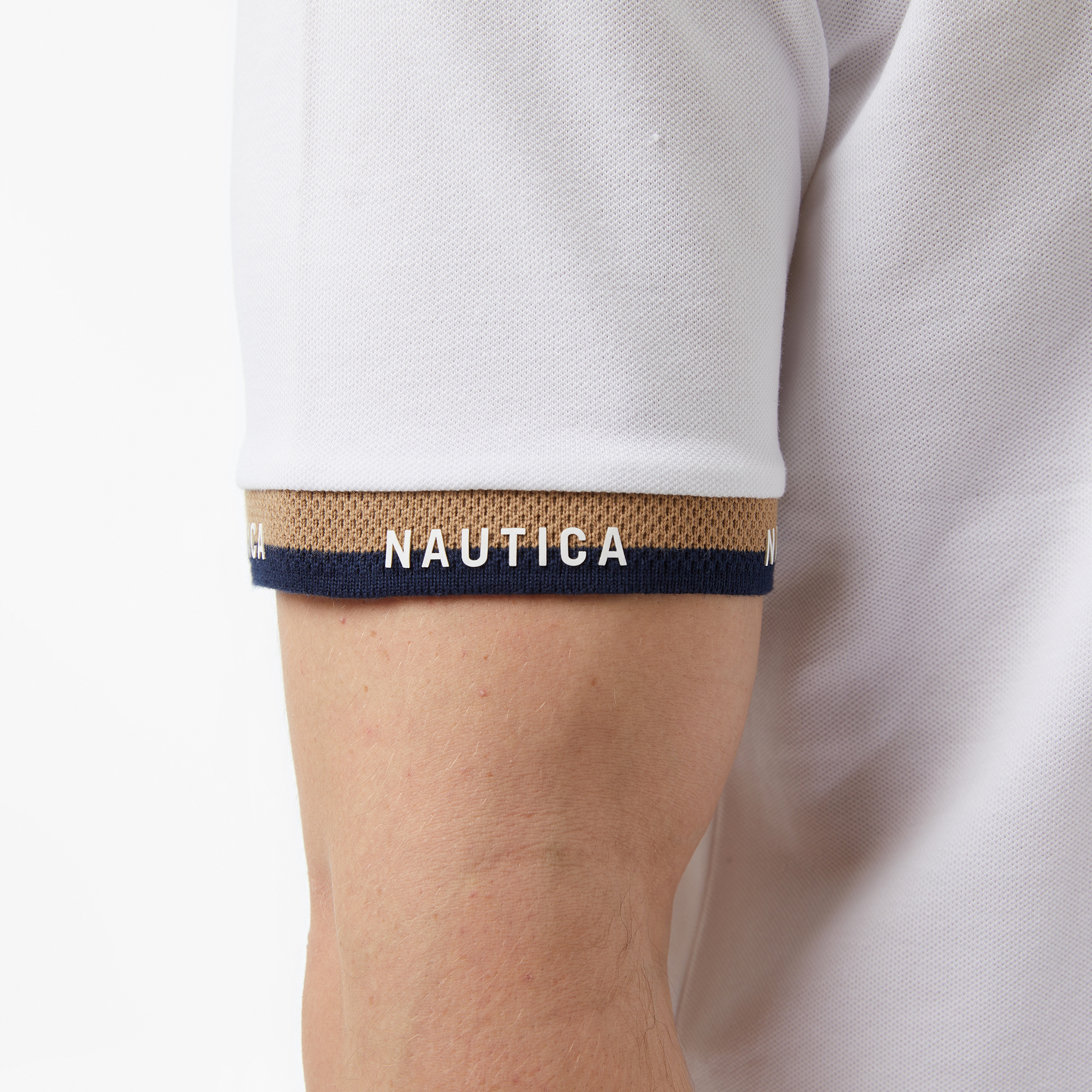 Nautica Erkek Beyaz Regular Fit Polo Yaka T-Shirt