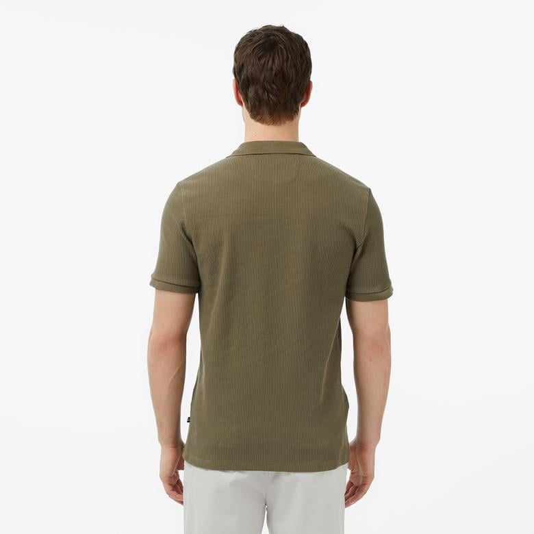 Nautica Erkek Yeşil Slim Fit Polo Yaka T-Shirt