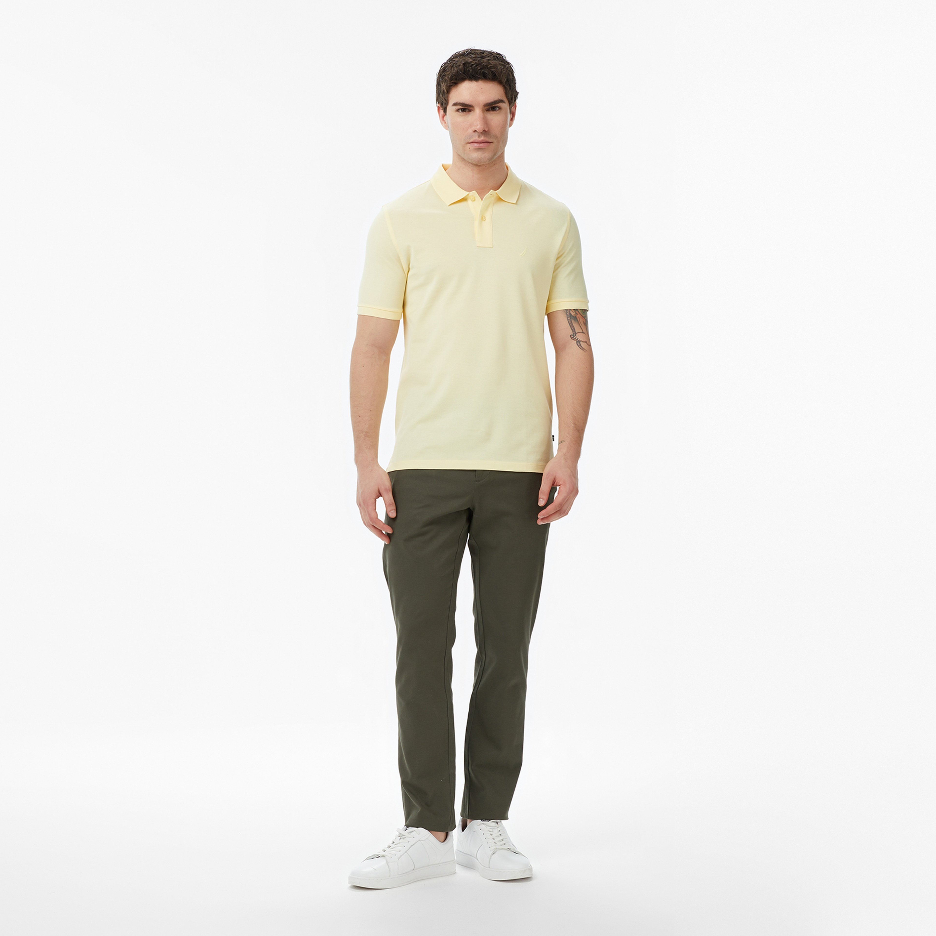 Nautica Erkek Sarı Regular Fit Polo Yaka T-Shirt