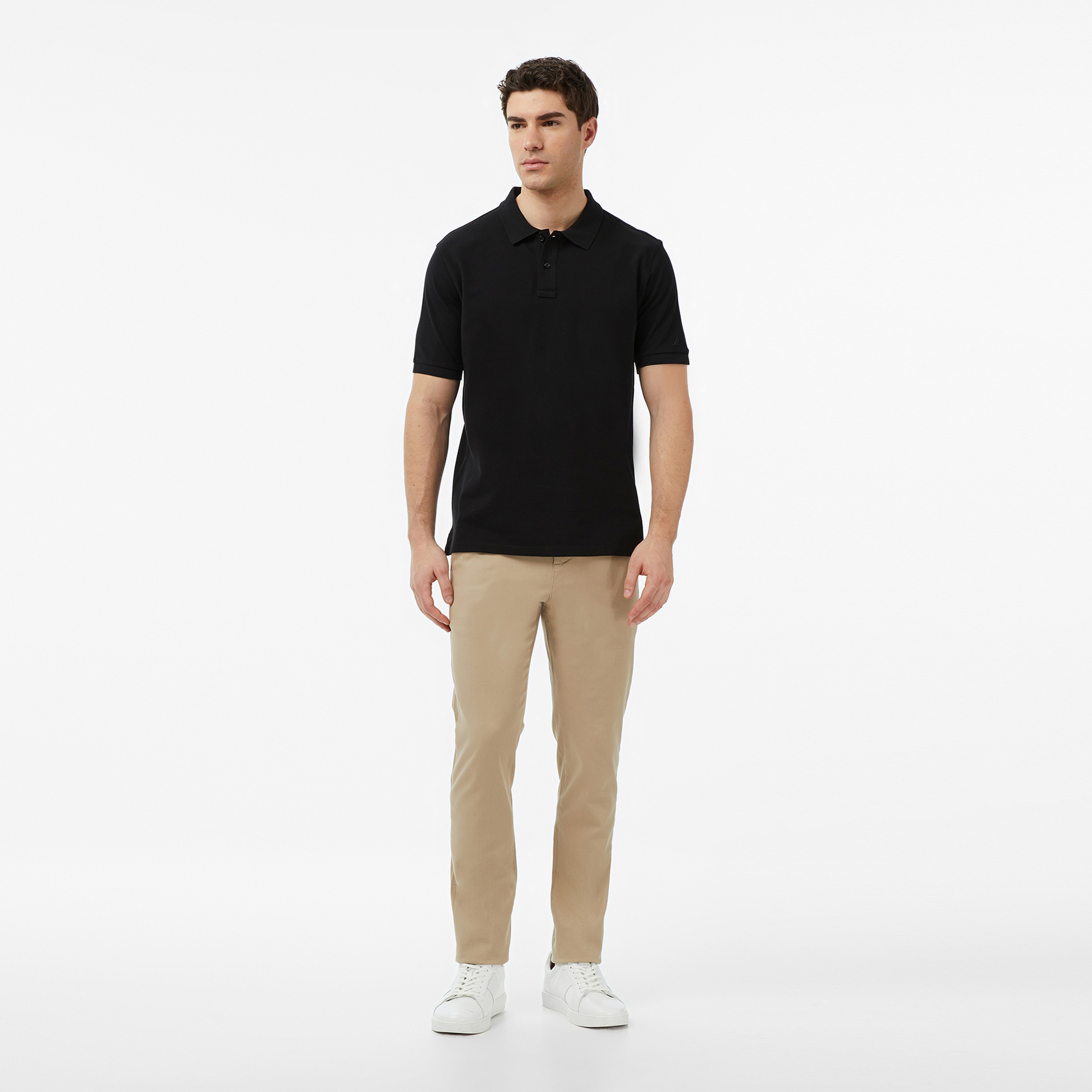 Nautica Erkek Siyah Regular Fit Polo Yaka T-Shirt