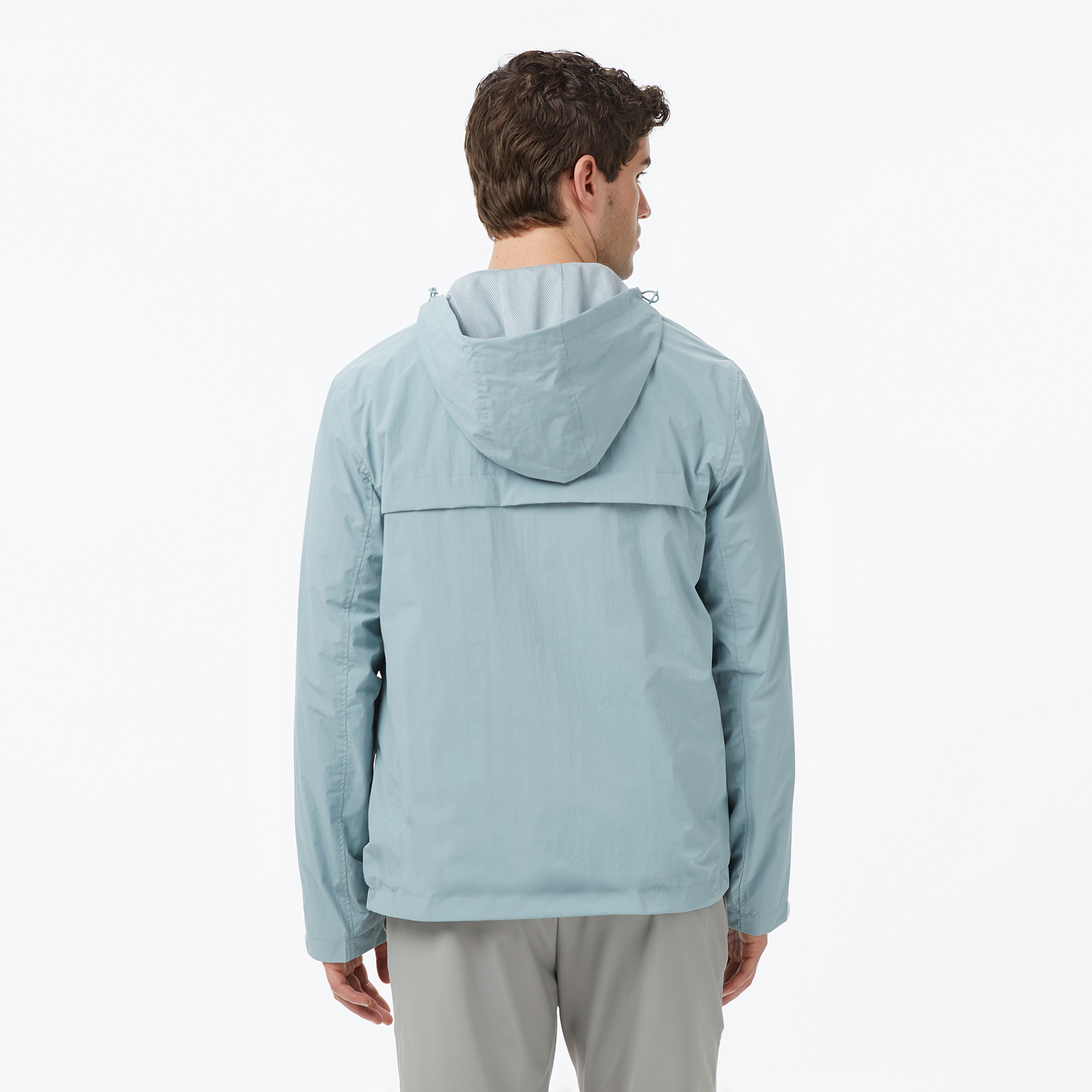 Nautica Erkek Yeşil Regular Fit ik Yaka Gizli Kapüşonlu Su İtici Yağmurluk