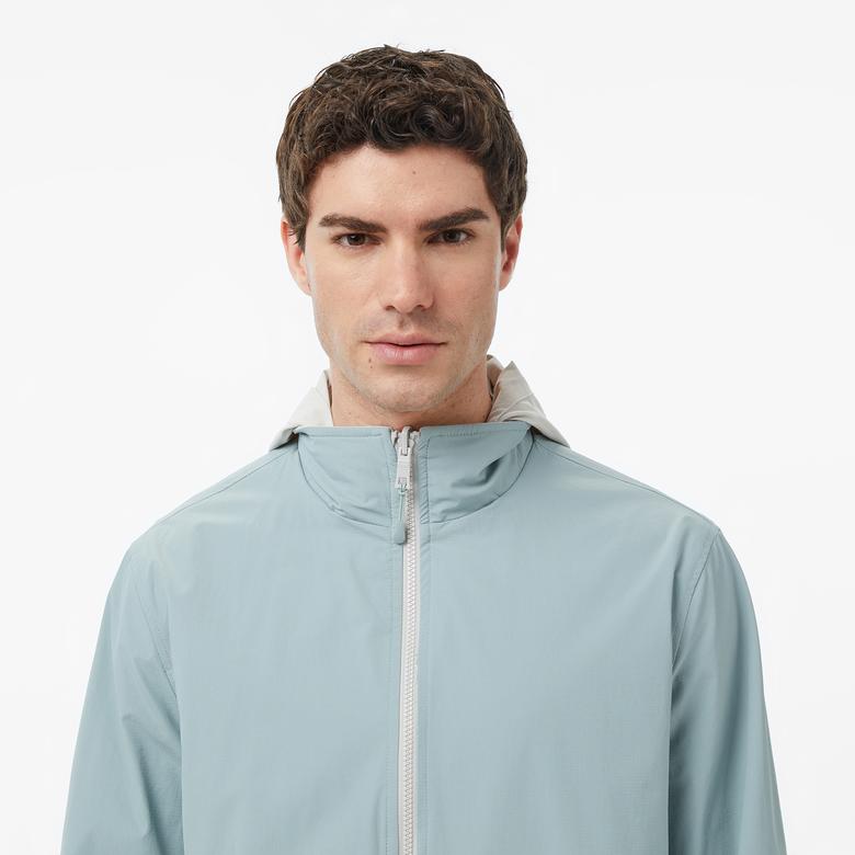 Nautica Erkek Gri Regular Fit Dik Yaka Çift Taraflı Su İtici Mont