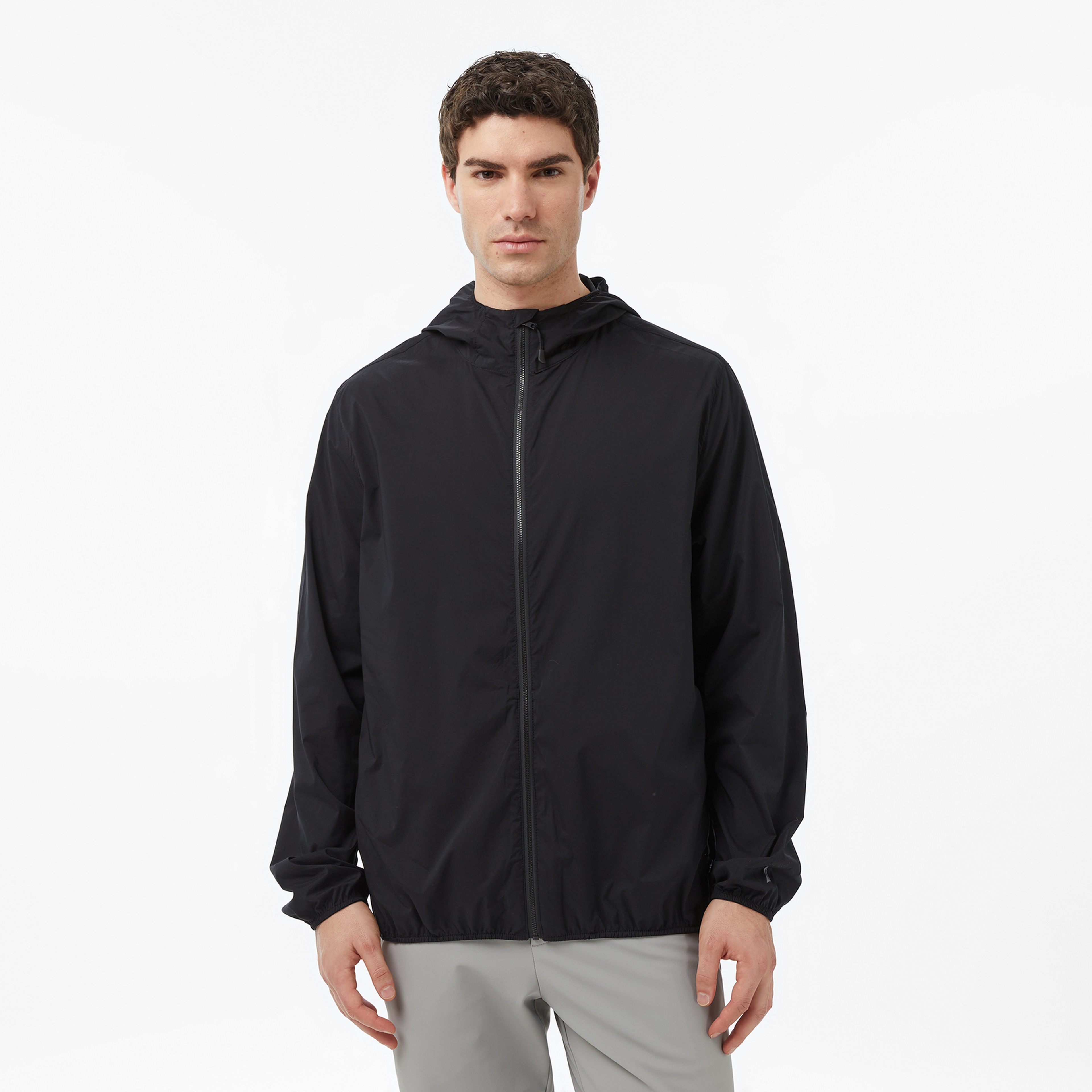 Nautica Erkek Siyah Regular Fit Kapüşonlu Su İtici Mont