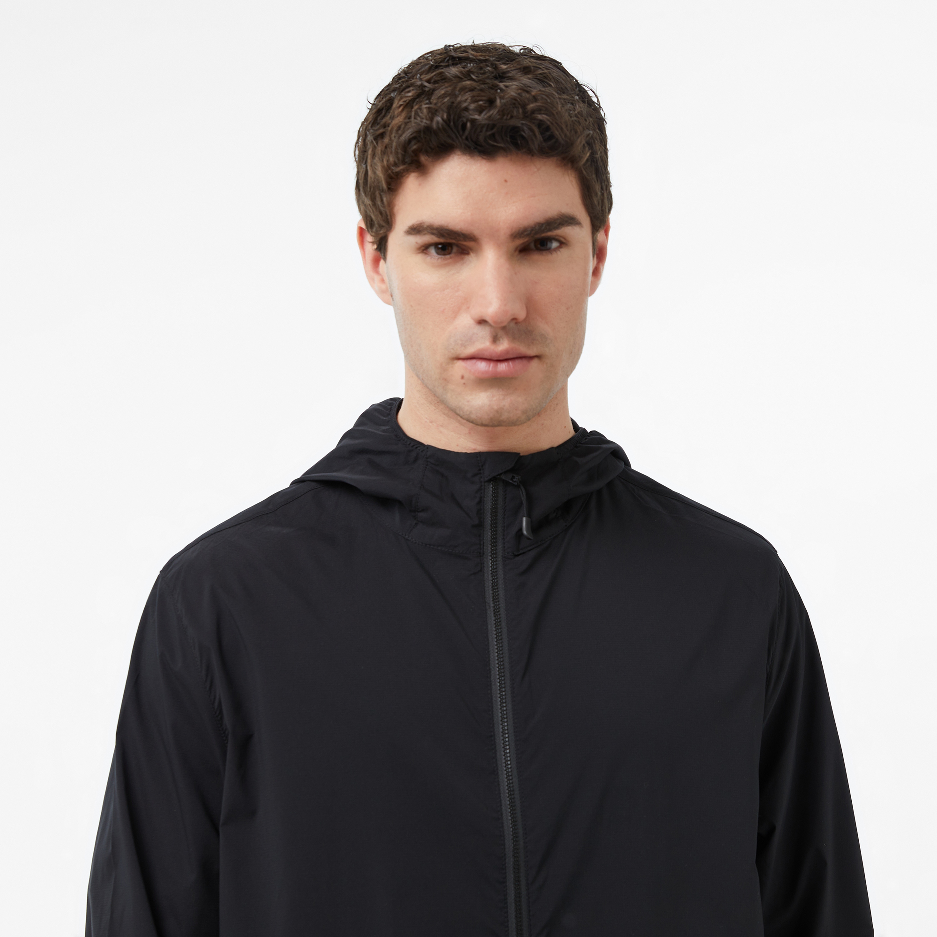 Nautica Erkek Siyah Regular Fit Kapüşonlu Su İtici Mont