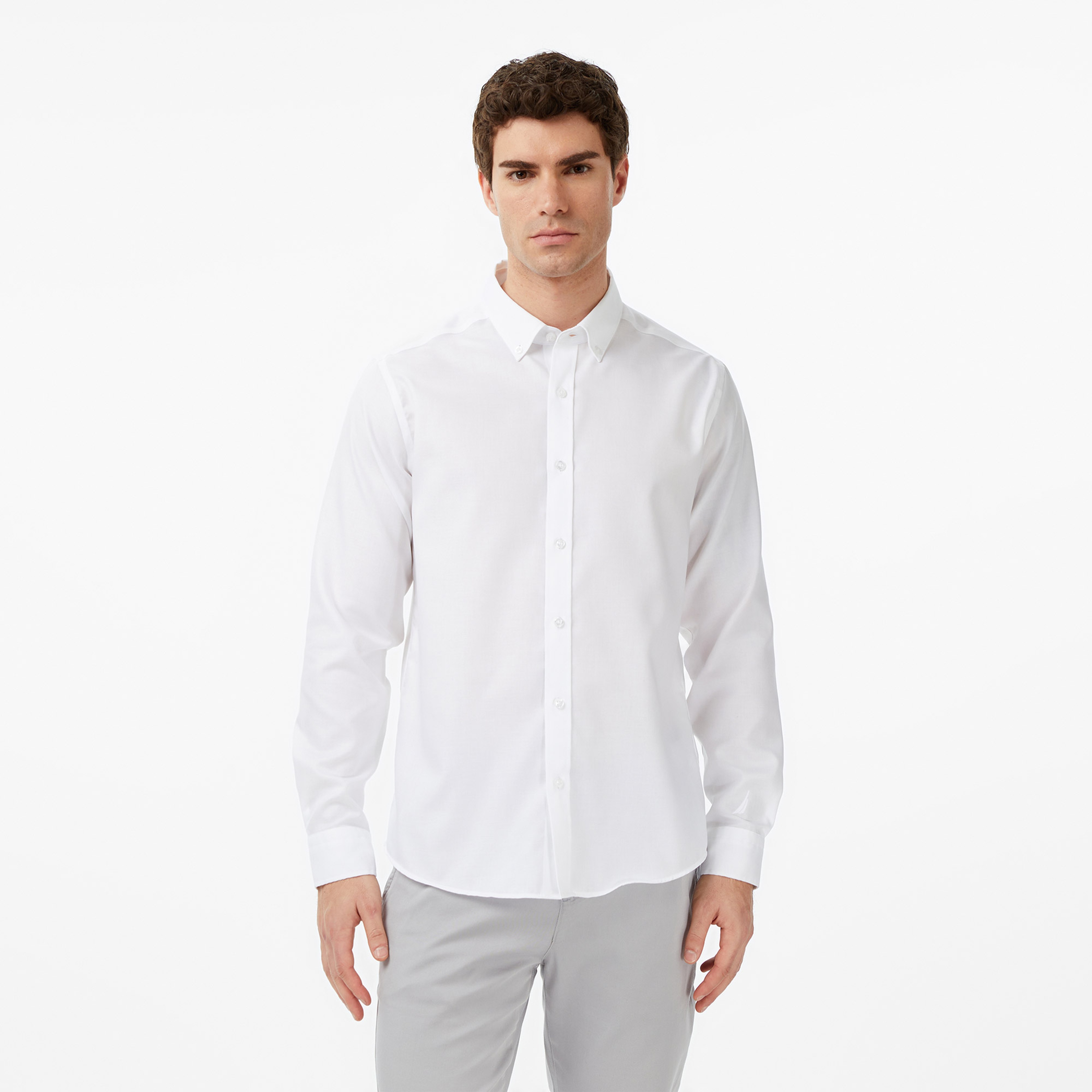 Nautica Erkek Beyaz Slim Fit Gömlek