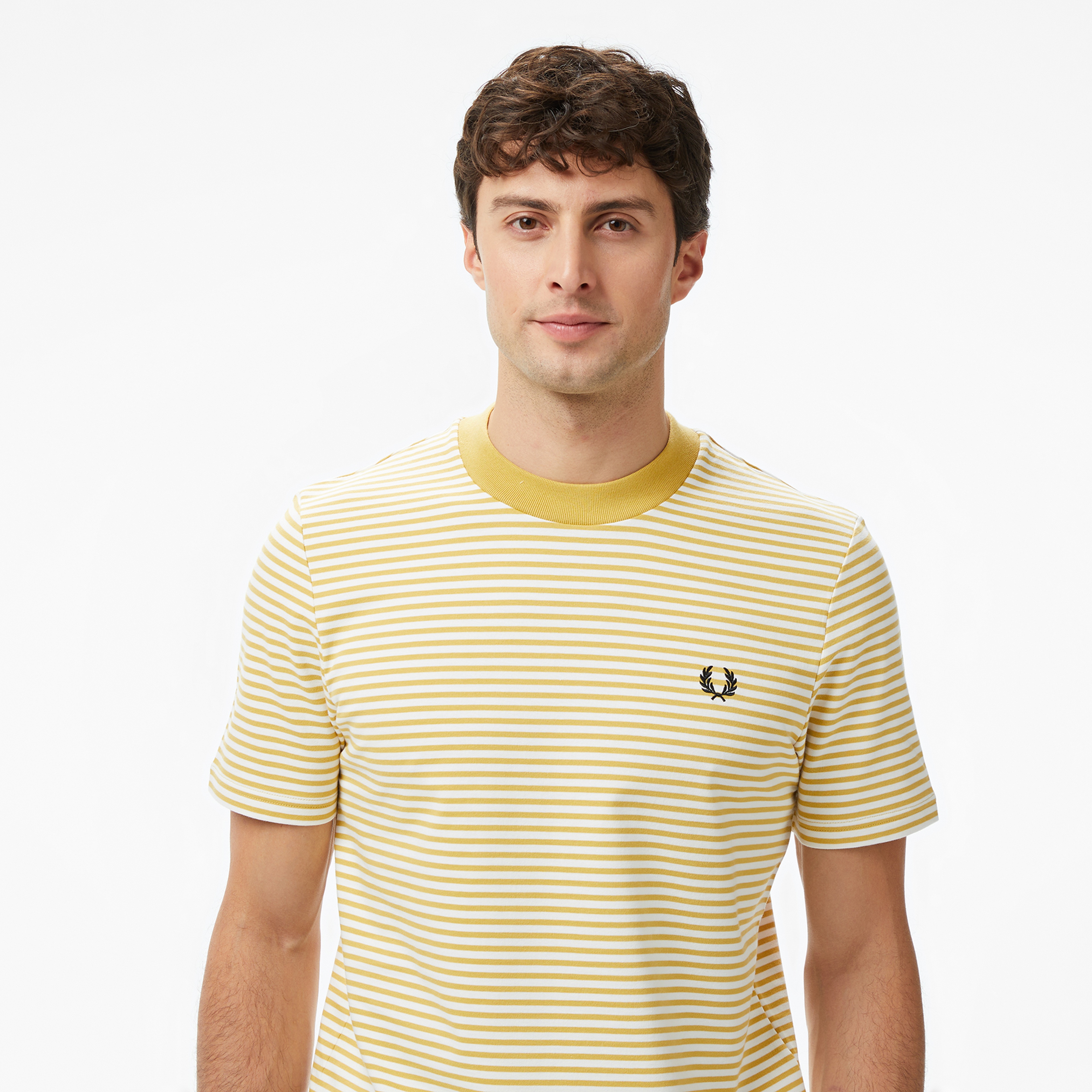 Fred Perry Fine Stripe Erkek Sarı T-Shirt
