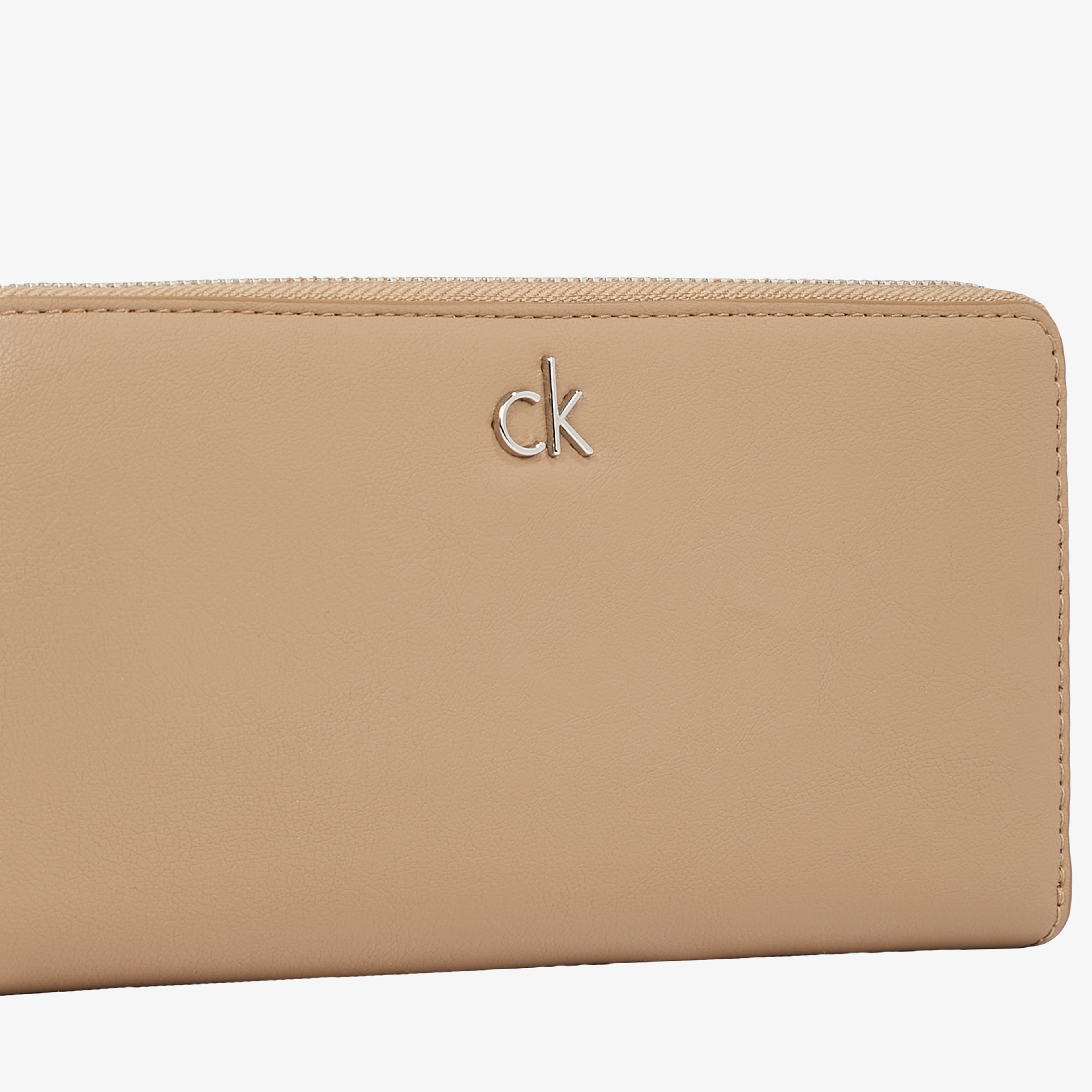 Calvin Klein Daily Large Zip Around Pbl Kadın Bej Cüzdan