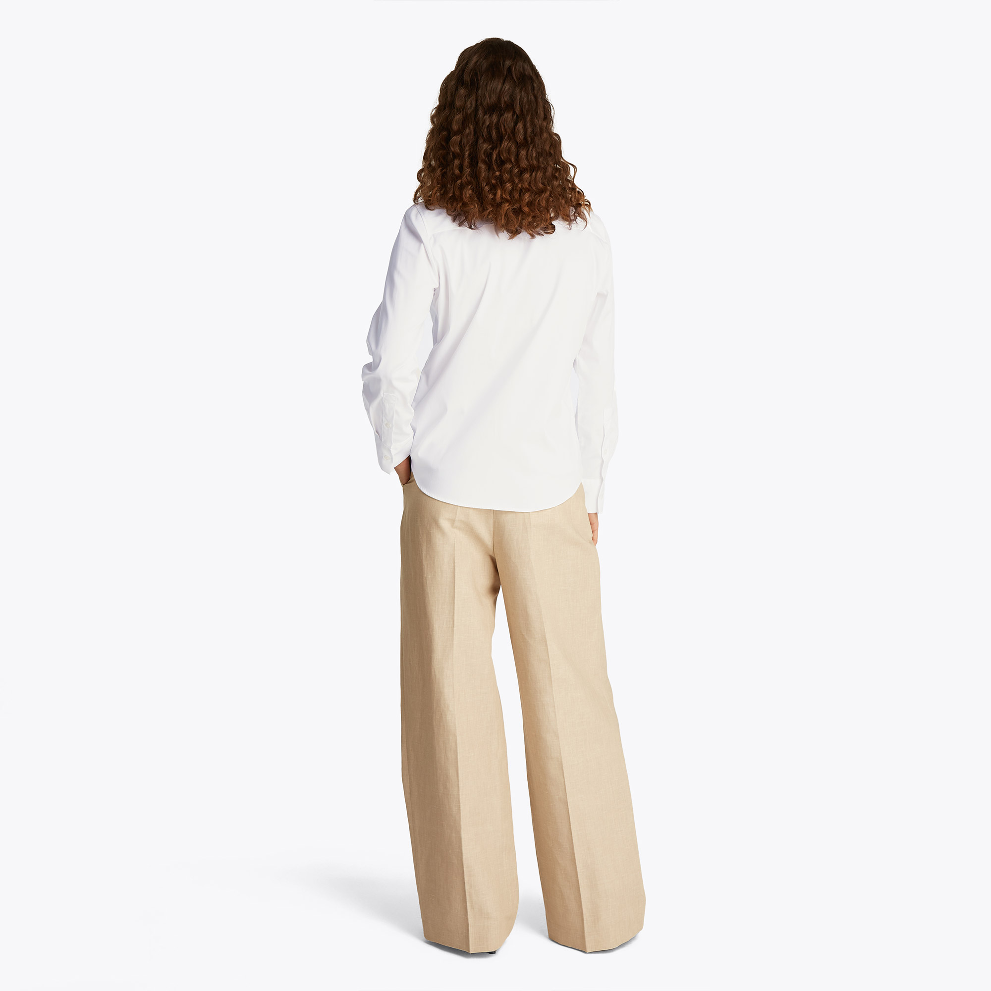 Tommy Hilfiger Ess Poplin Regular Kadın Beyaz Gömlek