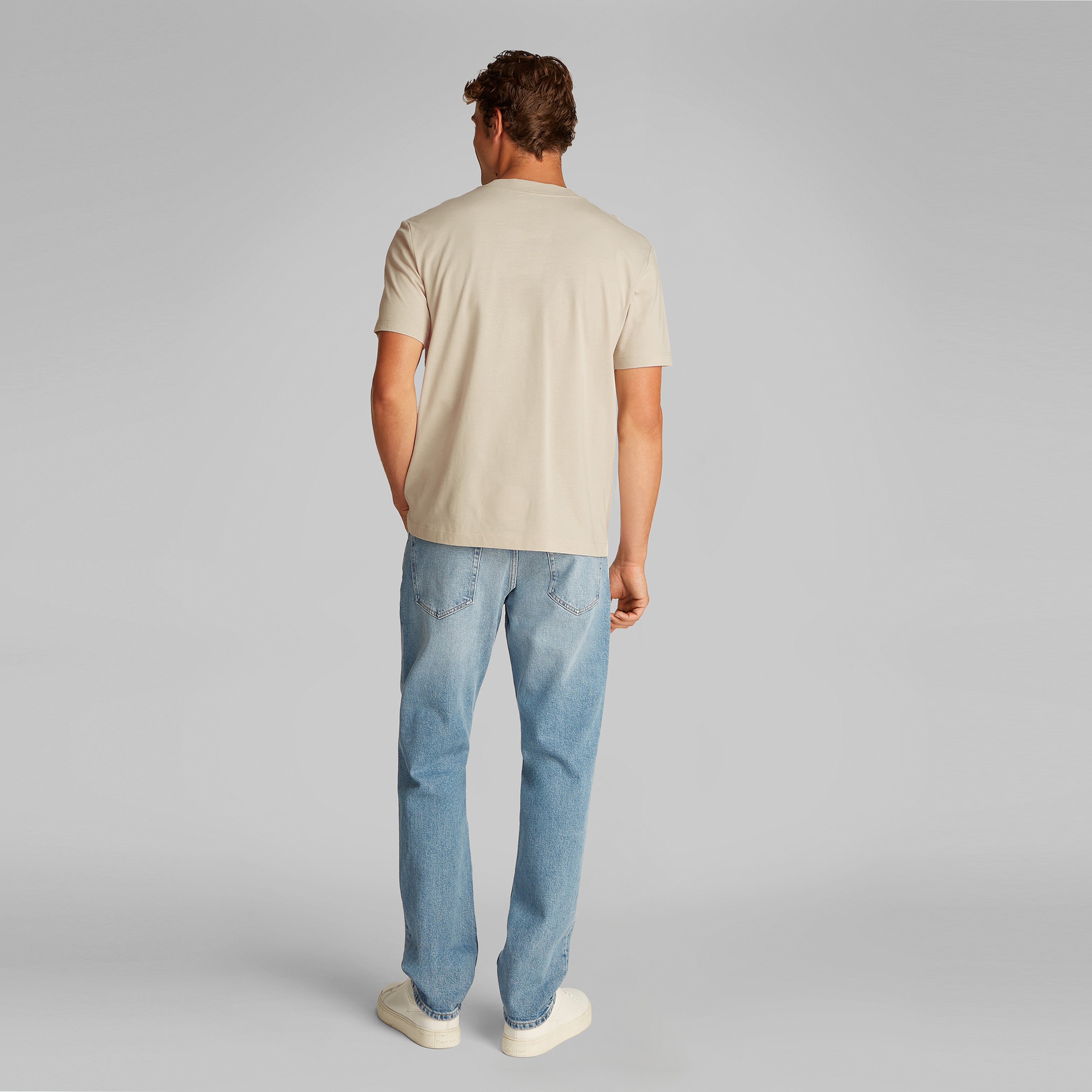 Calvin Klein Erkek Gri T-Shirt