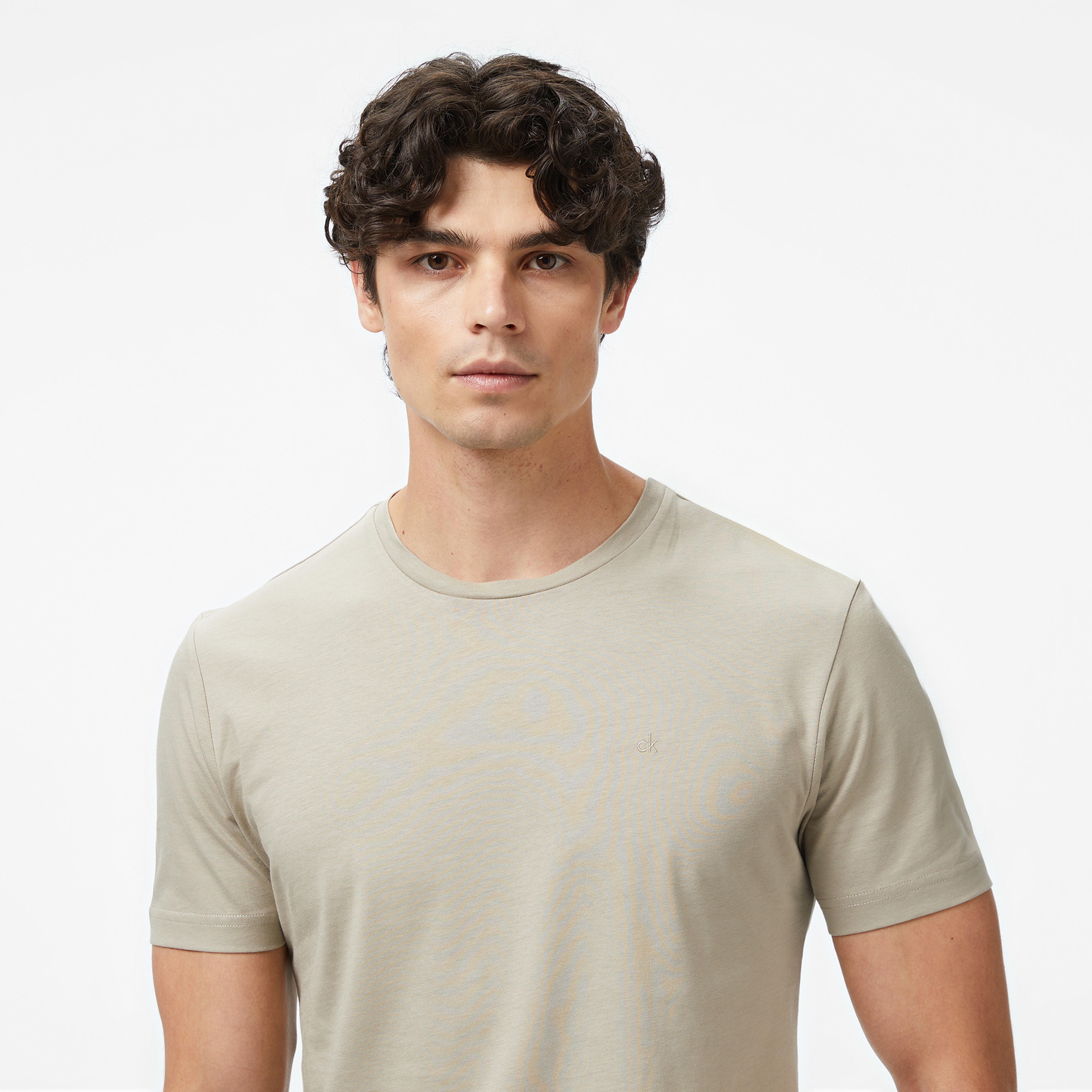 Calvin Klein Erkek Haki T-Shirt