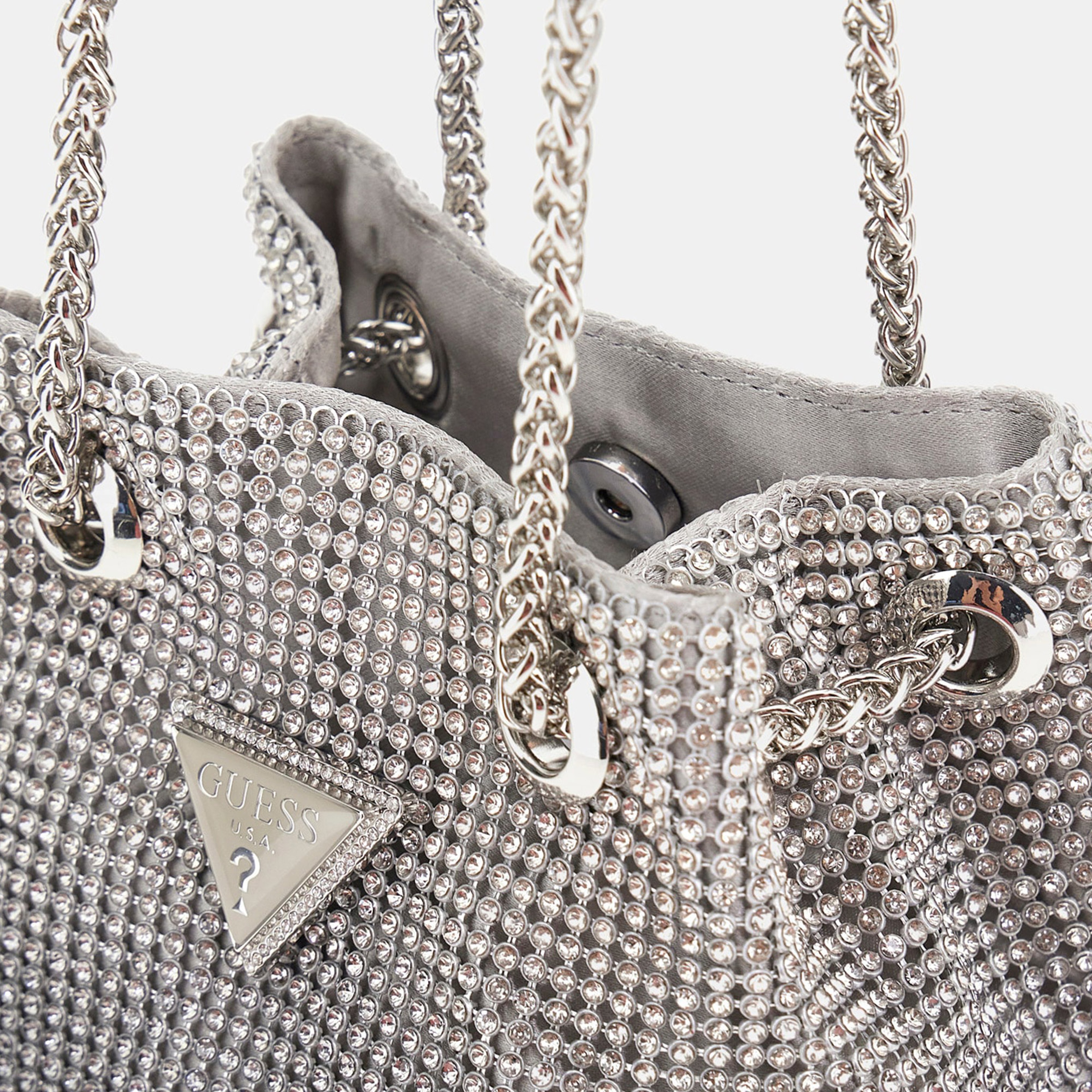 Guess Zalina Mini Zalina Pouch Kadın Gri El Çantası