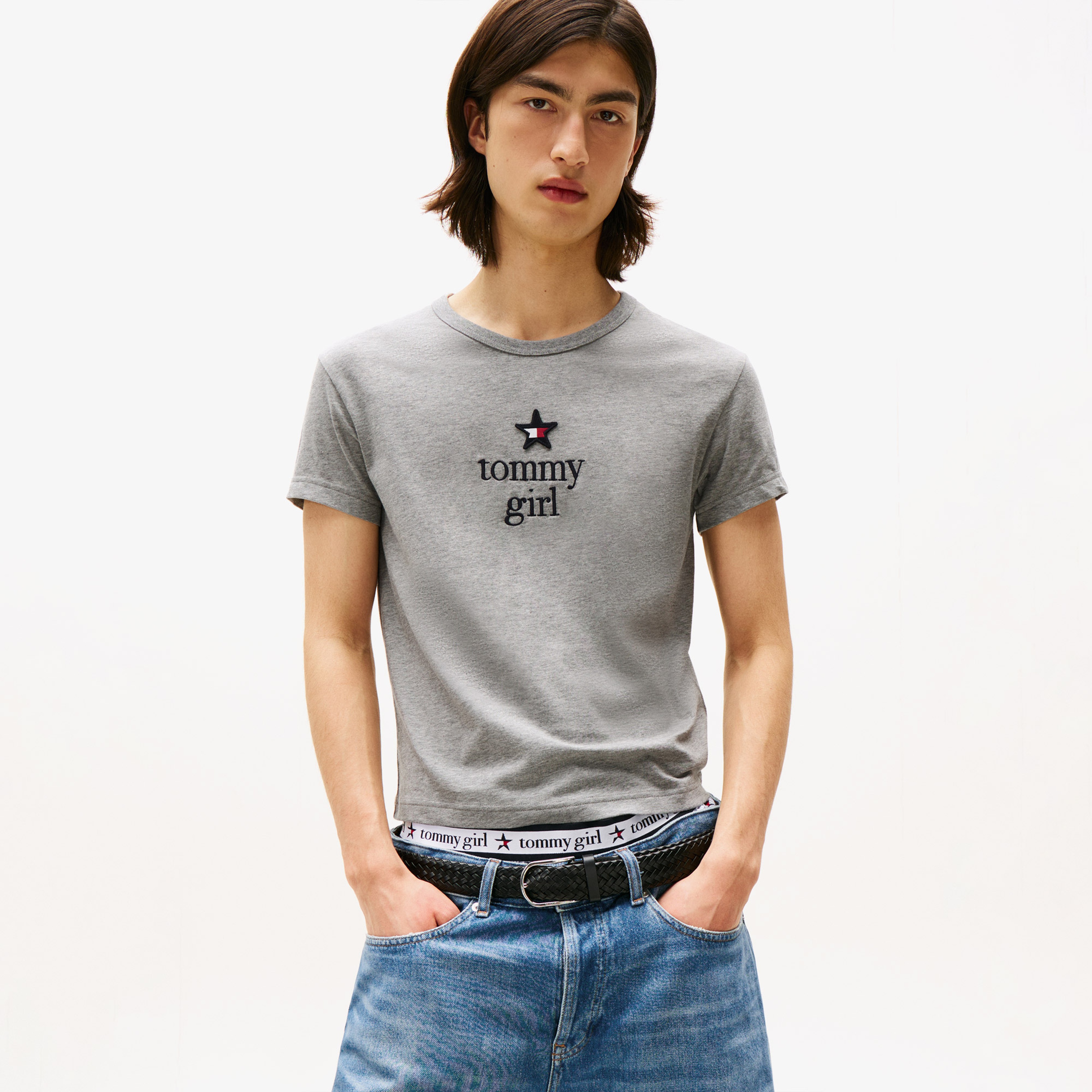 Tommy Hilfiger Graphic Çocuk Gri T-Shirt