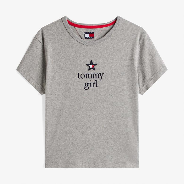 Tommy Hilfiger Graphic Unisex Gri T-Shirt