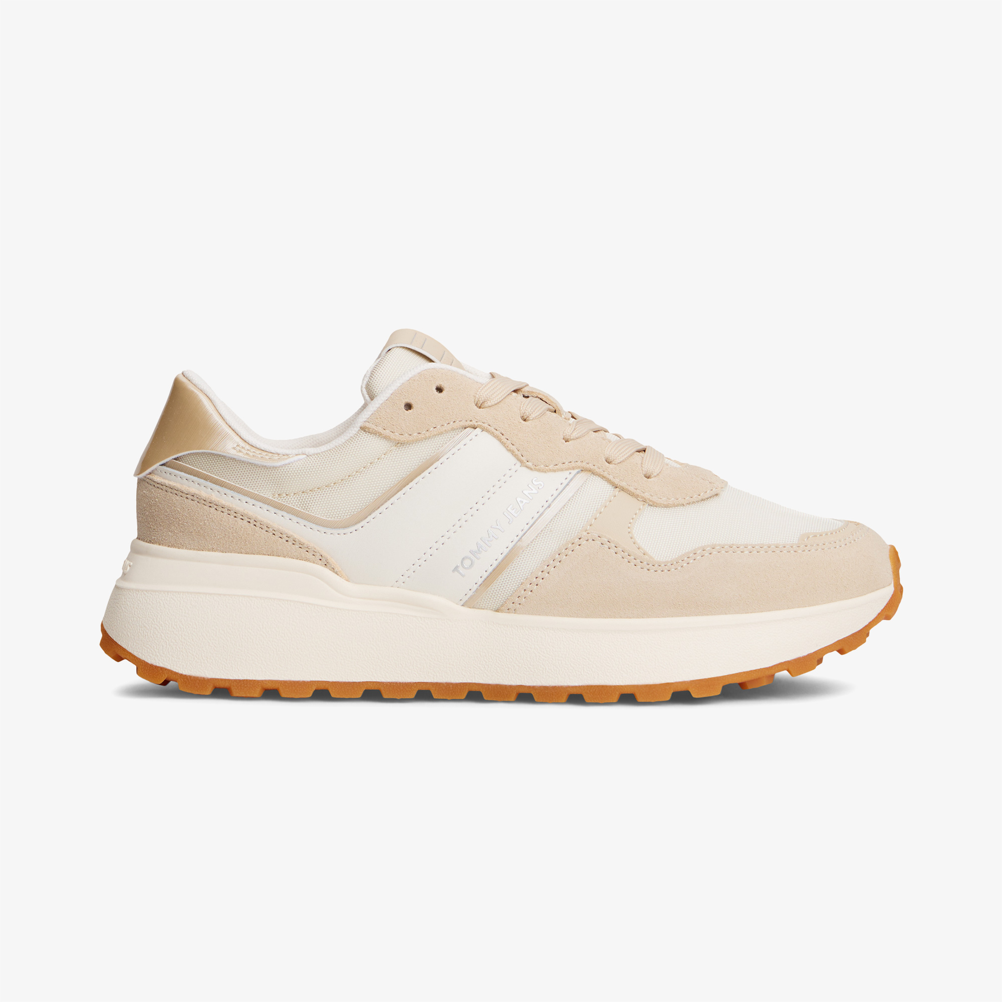 Tommy Jeans Cleated Runner Kadın Bej Sneaker