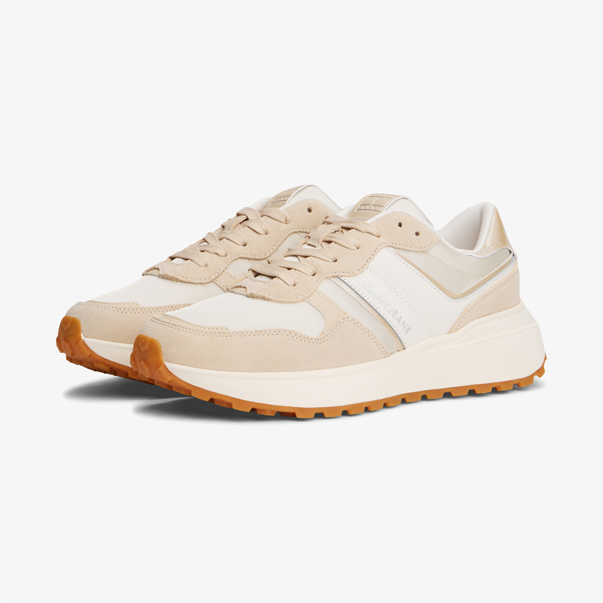 Tommy Jeans Cleated Runner Kadın Bej Sneaker