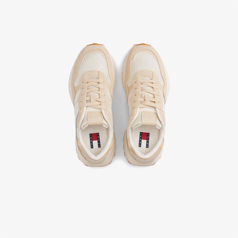 Tommy Jeans Cleated Runner Kadın Bej Sneaker