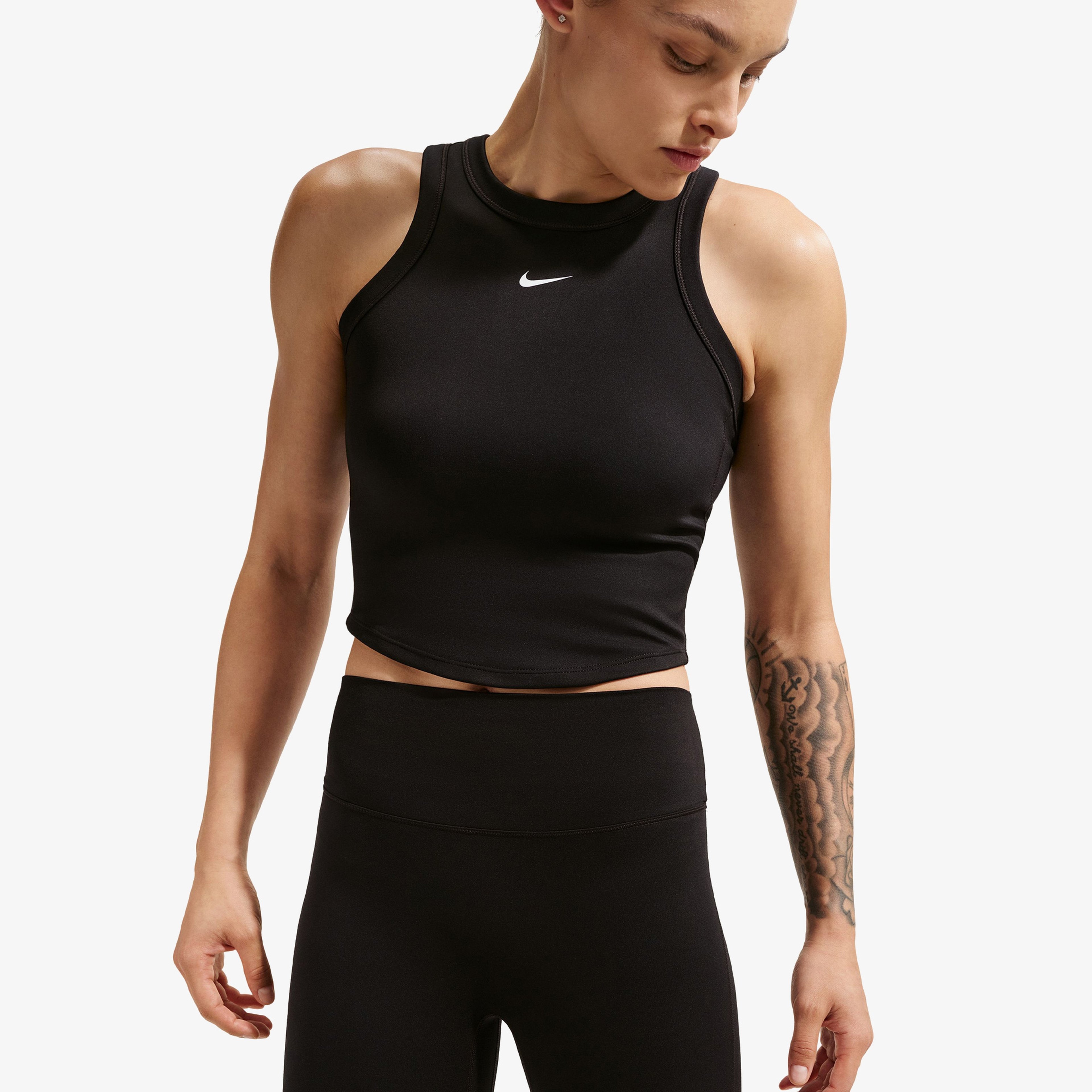 Nike Dri-Fit One Yüksek Belli 20 cm Kadın Siyah Kısa Tayt