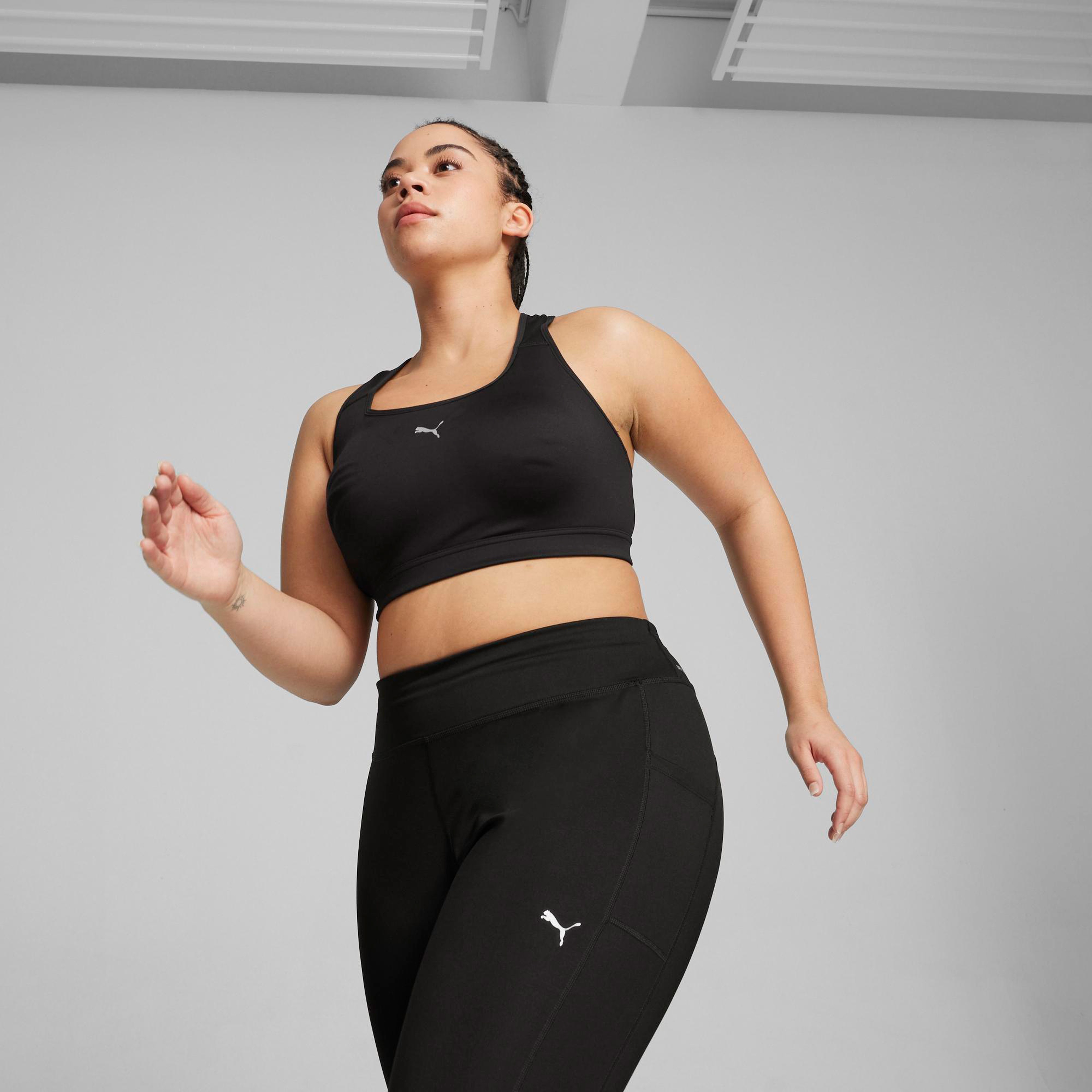 Puma 4Keeps Run Mid Kadın Siyah Koşu Bra