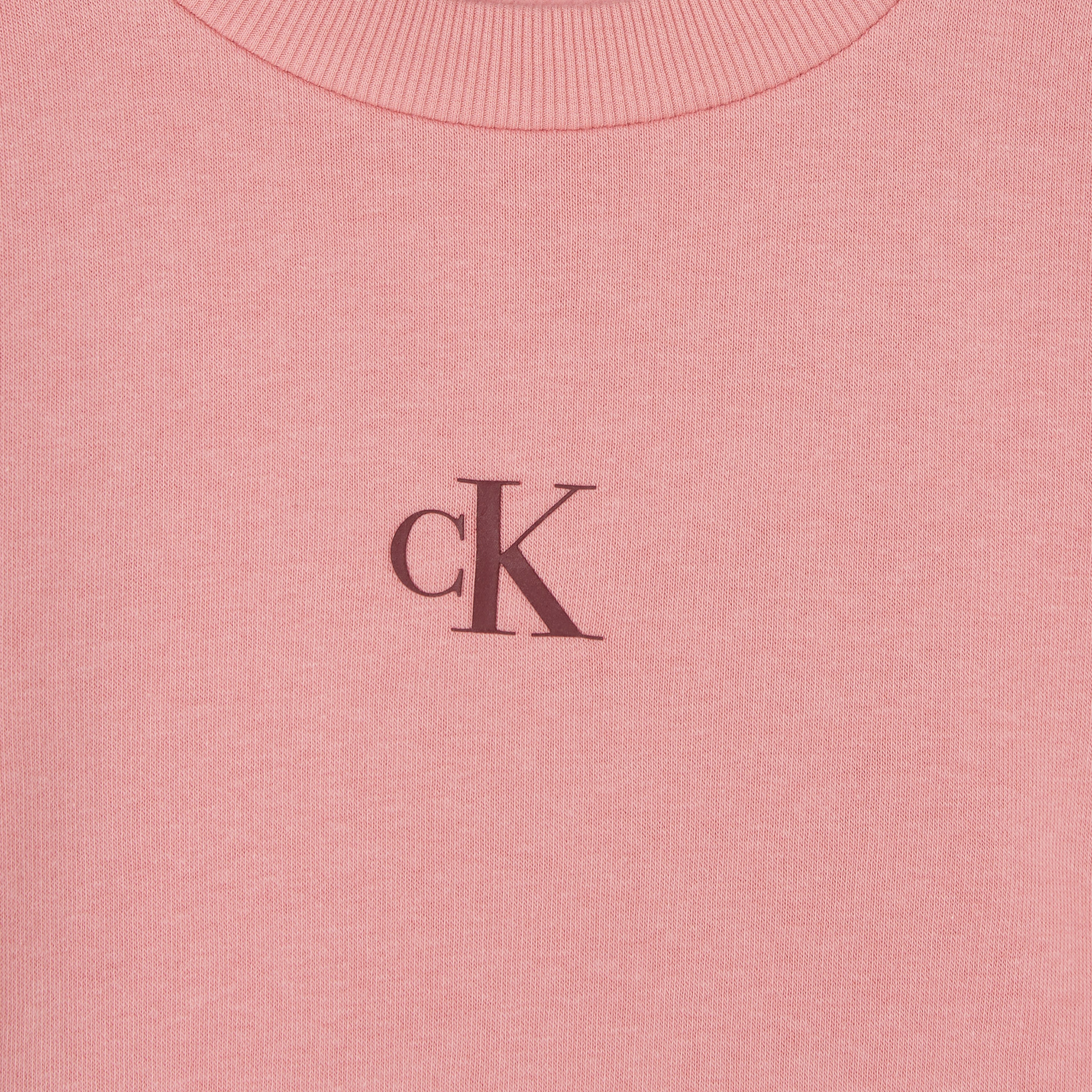 Calvin Klein Logo Fleece Çocuk Pembe Sweatshirt