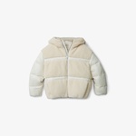 Calvin Klein Teddy Shiny Puffer Çocuk Krem Rengi Mont
