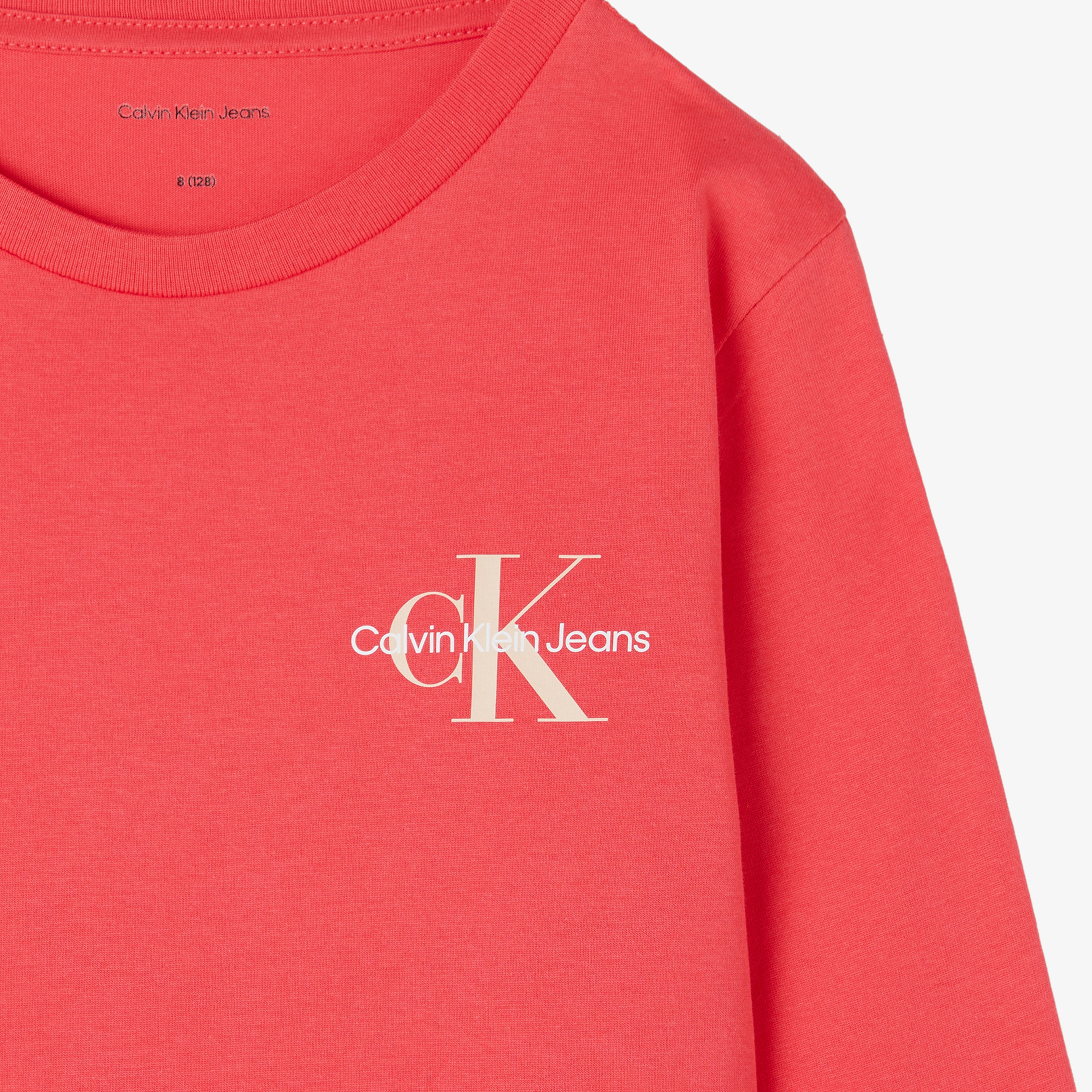 Calvin Klein Chest Monologo Çocuk Pembe T-Shirt