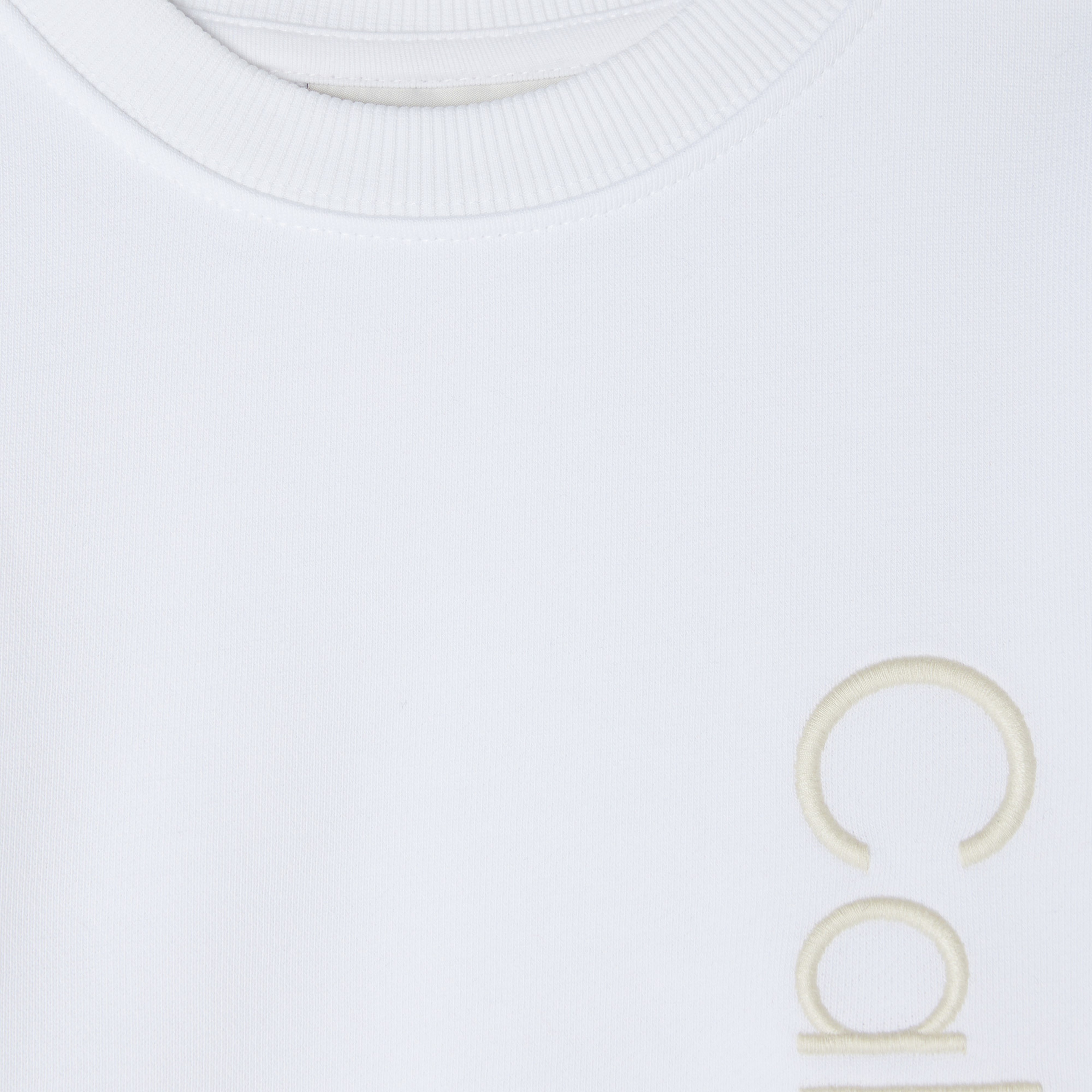 Calvin Klein Terry Side Graphic Çocuk Beyaz Sweatshirt