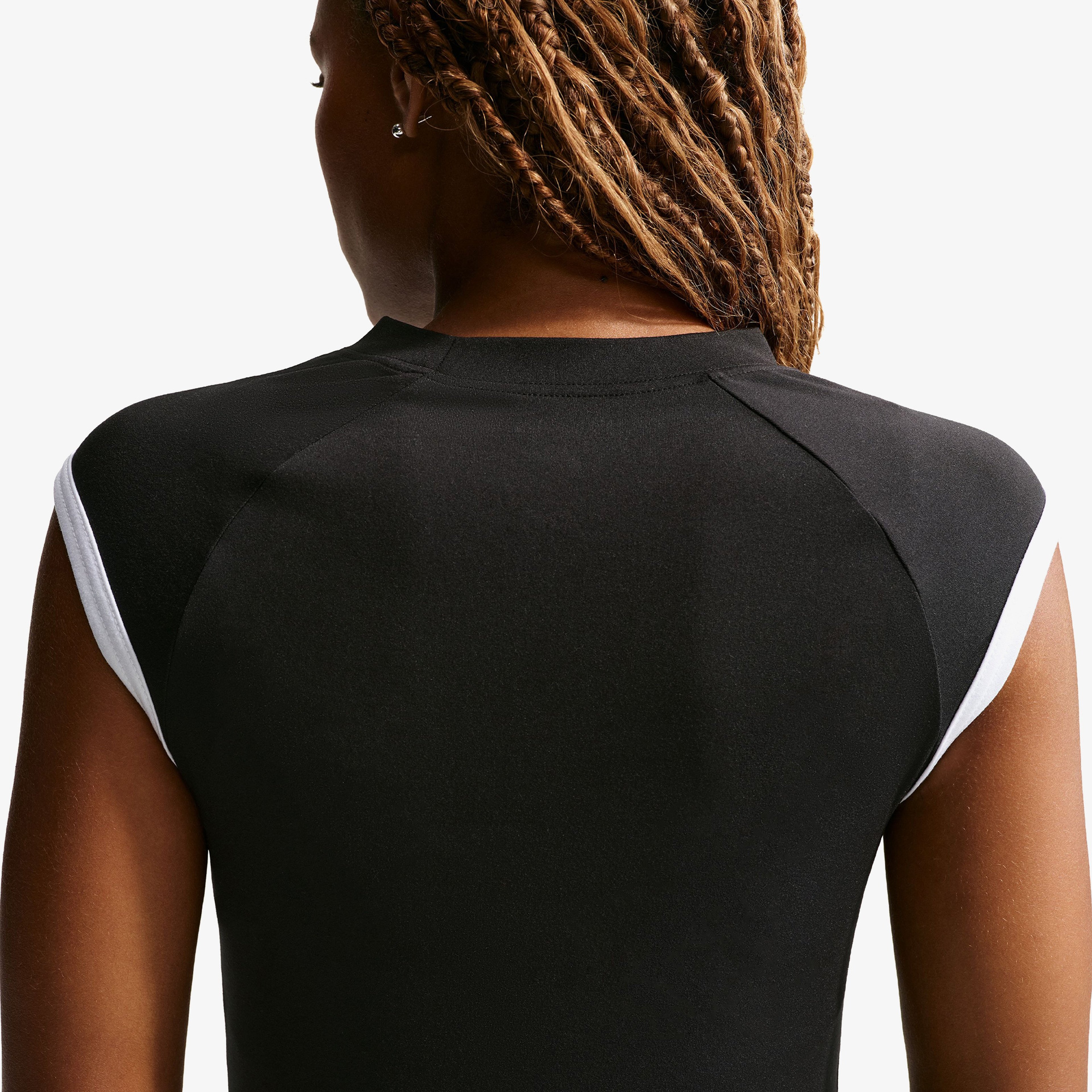 Nike Sleveless Fitted Quarter Zip Kadın Siyah T-Shirt