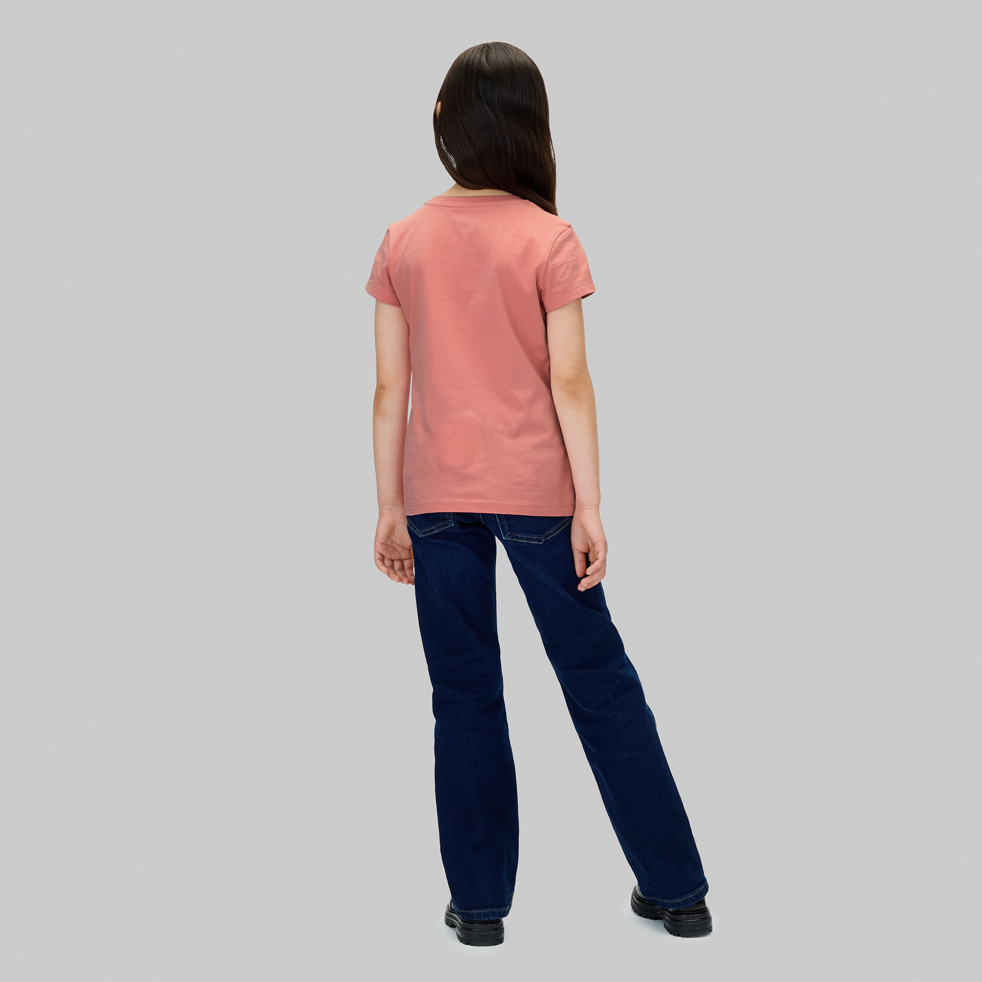 Calvin Klein Script Logo Graphic Çocuk Pembe T-Shirt