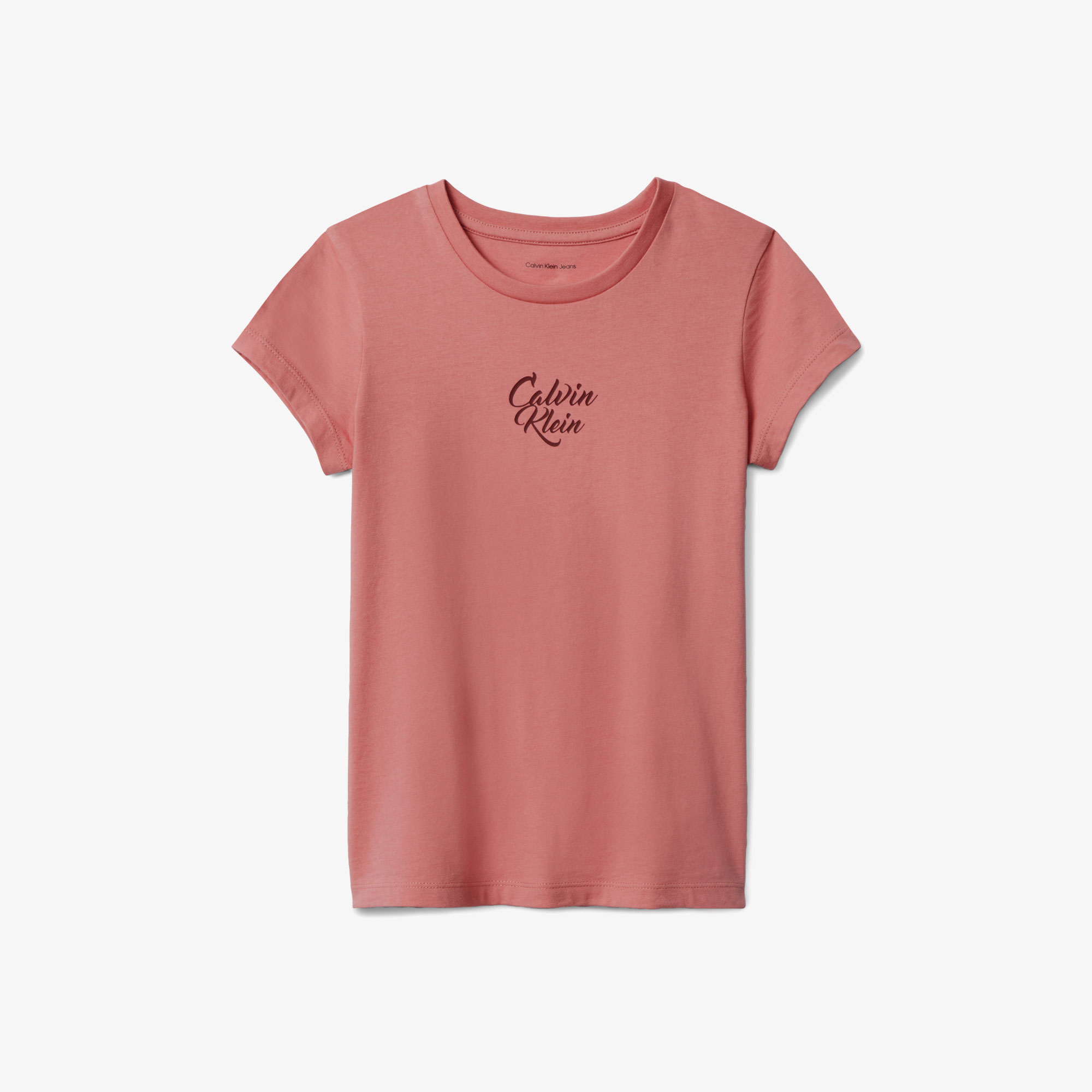Calvin Klein Script Logo Graphic Çocuk Pembe T-Shirt