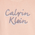 Calvin Klein Logo Metallic Intersia Çocuk Pembe Triko