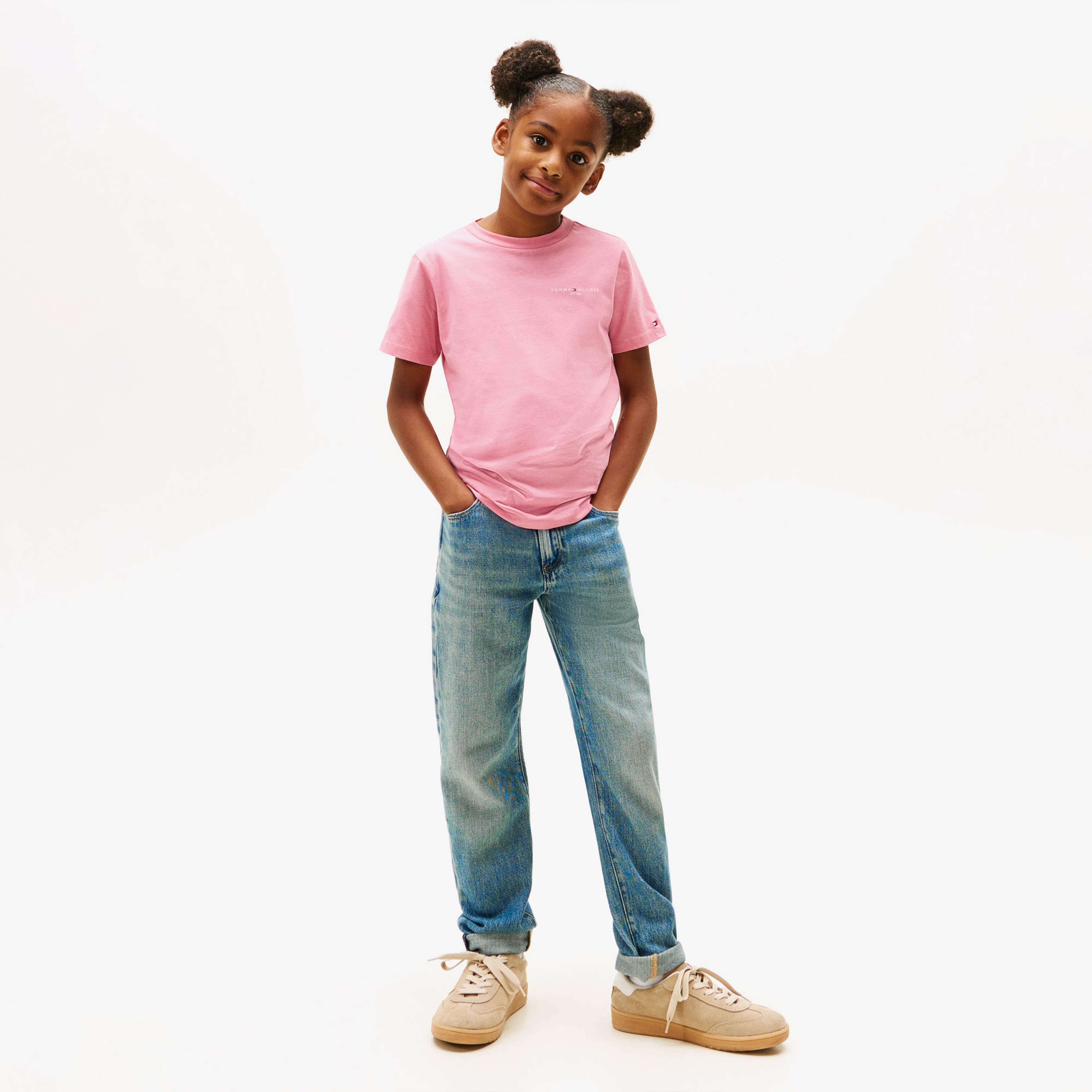 Tommy Hilfiger Mini Corp Çocuk Pembe T-Shirt