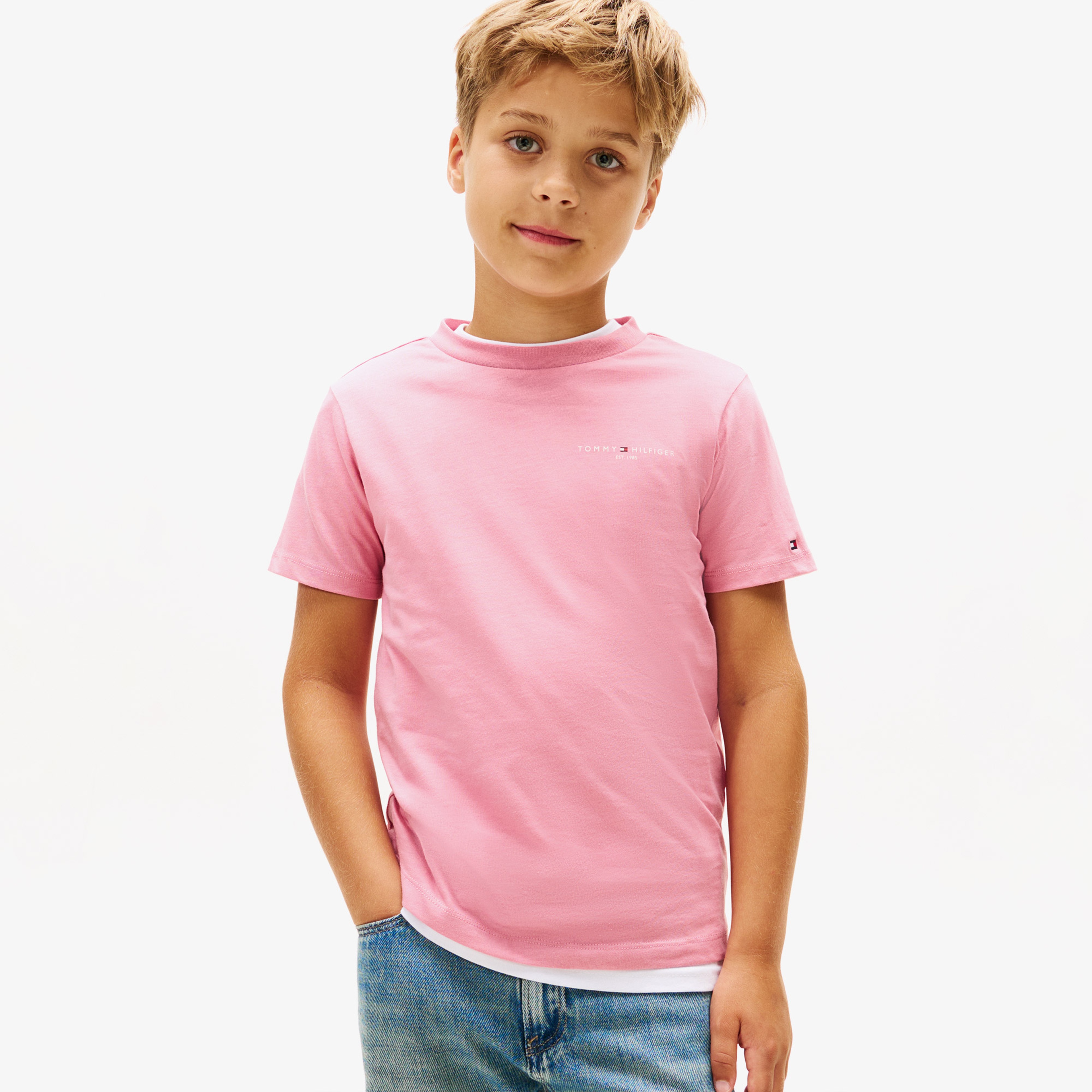 Tommy Hilfiger Mini Corp Çocuk Pembe T-Shirt