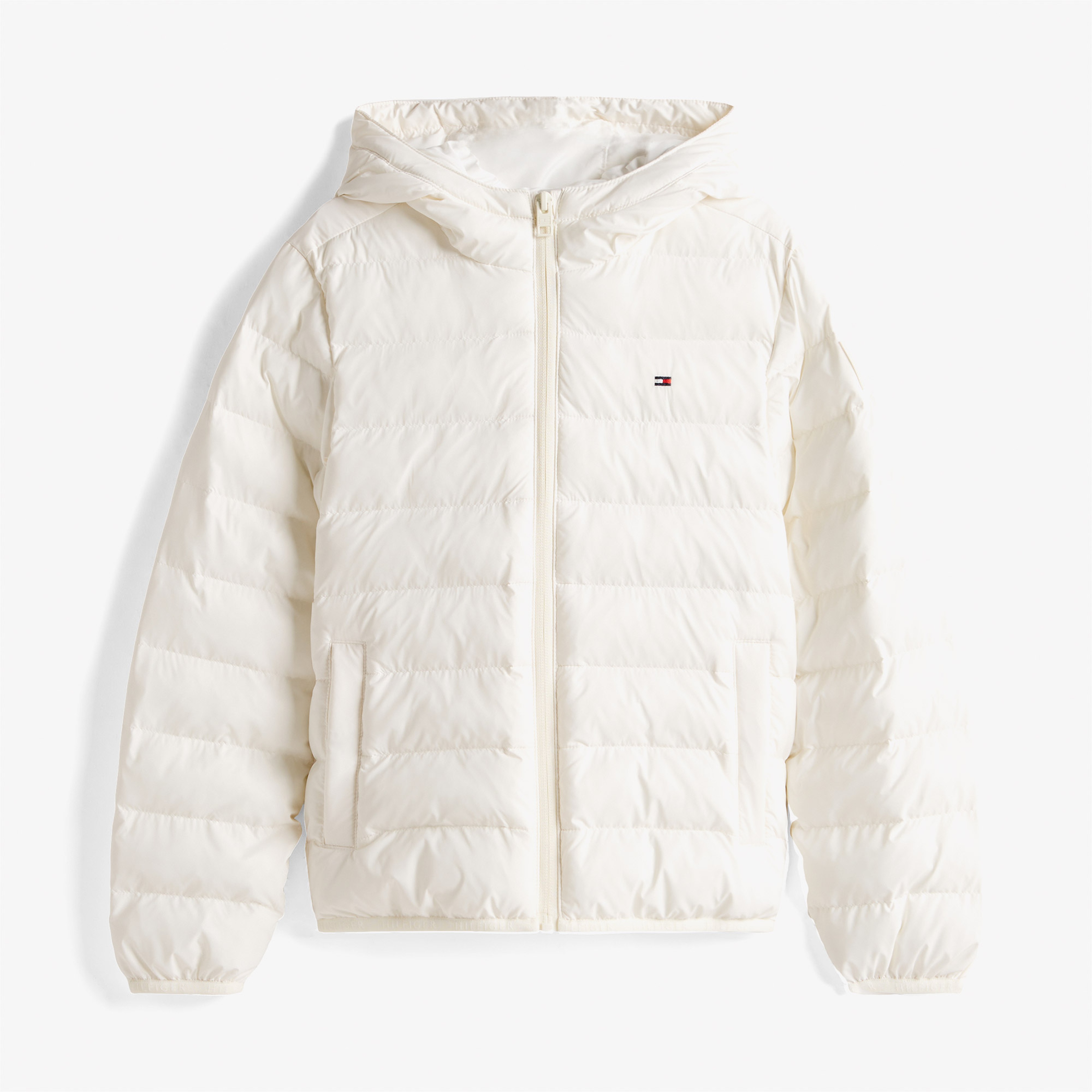 Tommy Hilfiger Lightweight Çocuk Beyaz Puffer Mont