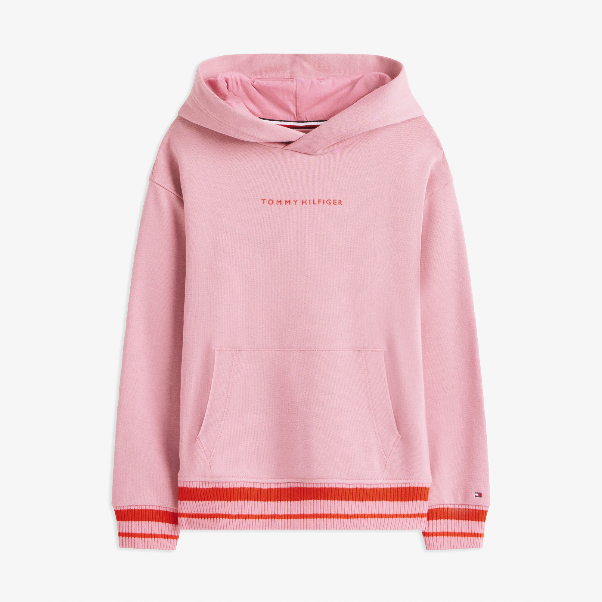 Tommy Hilfiger Mini Logo Çocuk Pembe Hoodie
