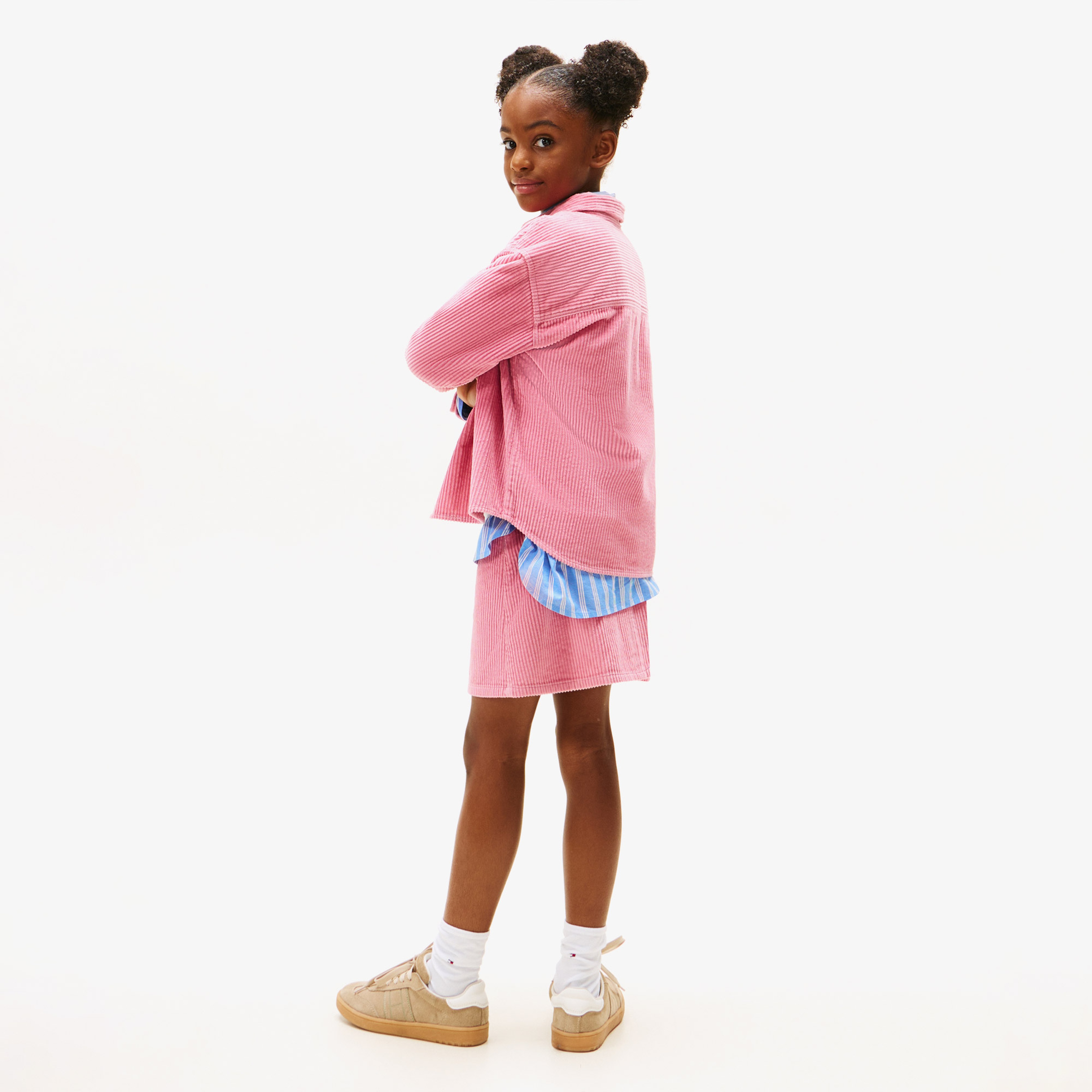 Tommy Hilfiger Corduroy Çocuk Pembe Gömlek