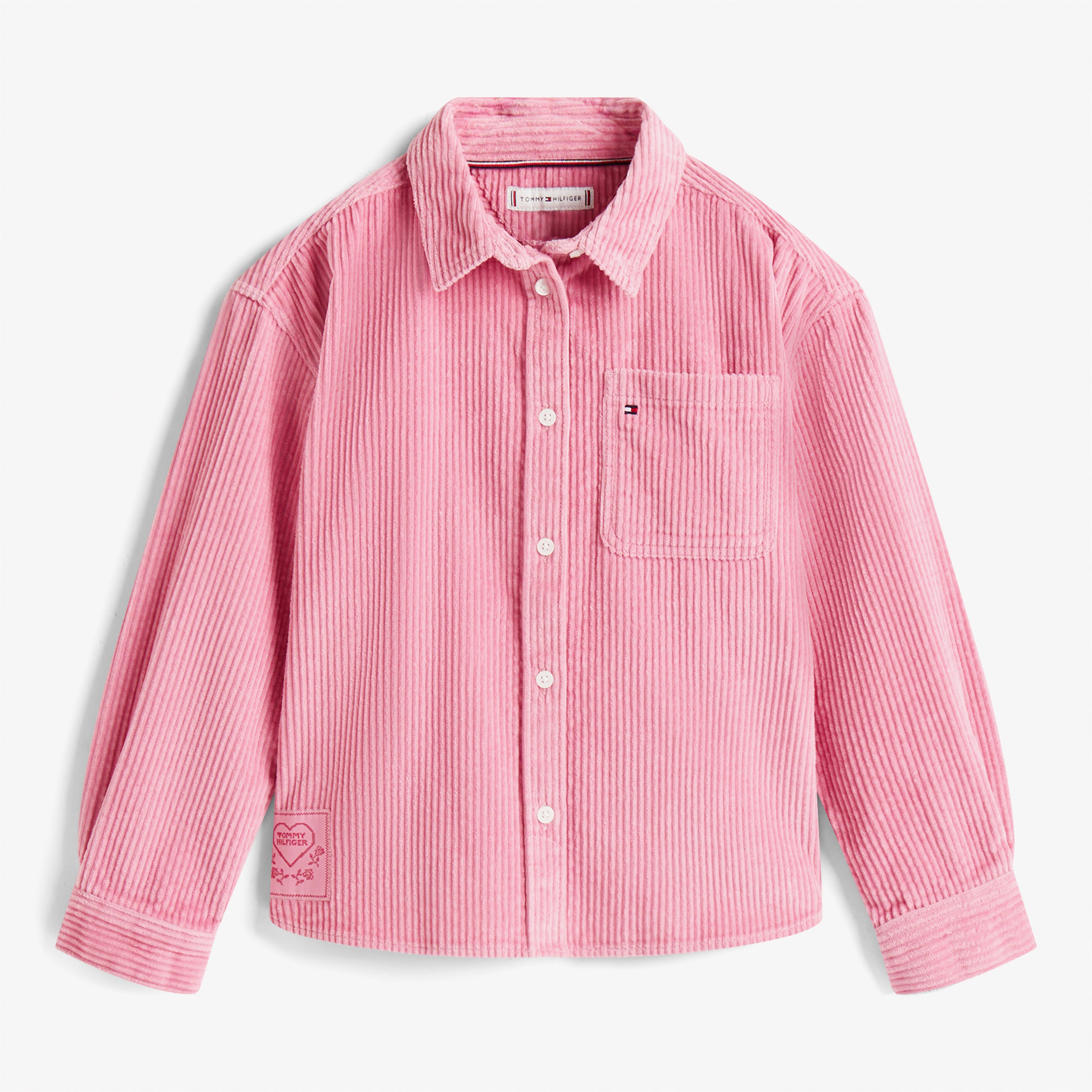 Tommy Hilfiger Corduroy Çocuk Pembe Gömlek