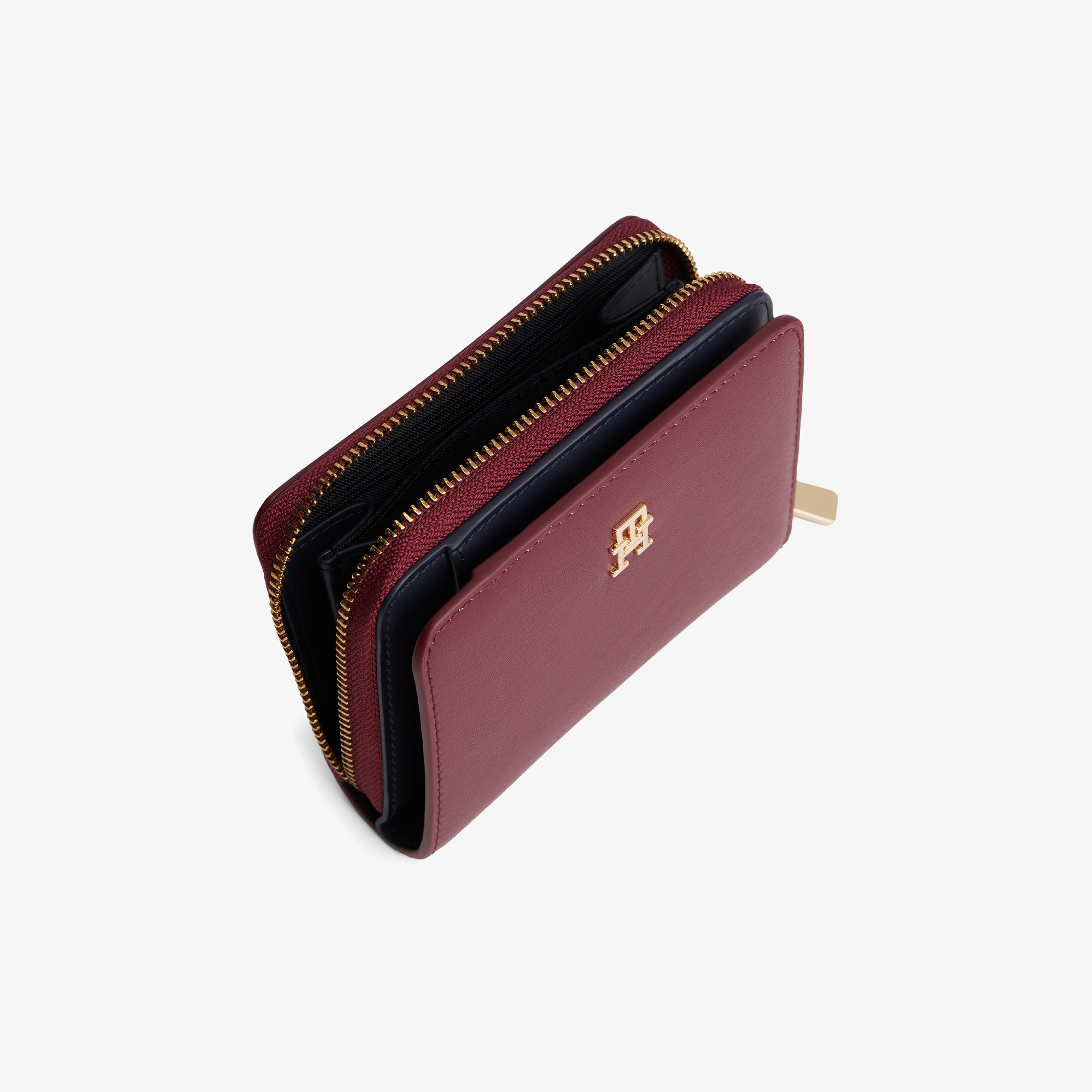 Tommy Hilfiger Icon Med Flap Kadın Bordo Cüzdan