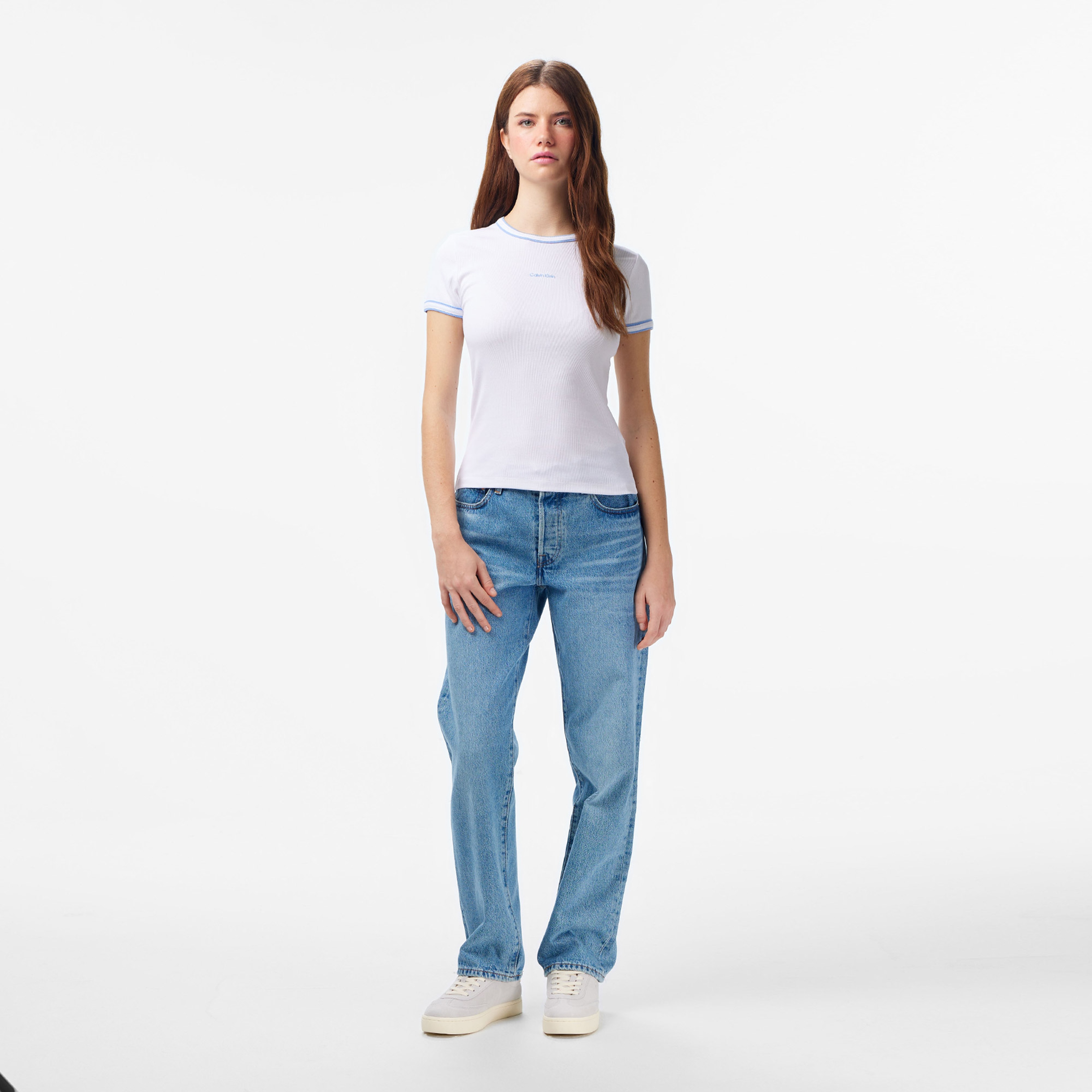 Calvin Klein Kadın Beyaz T-Shirt