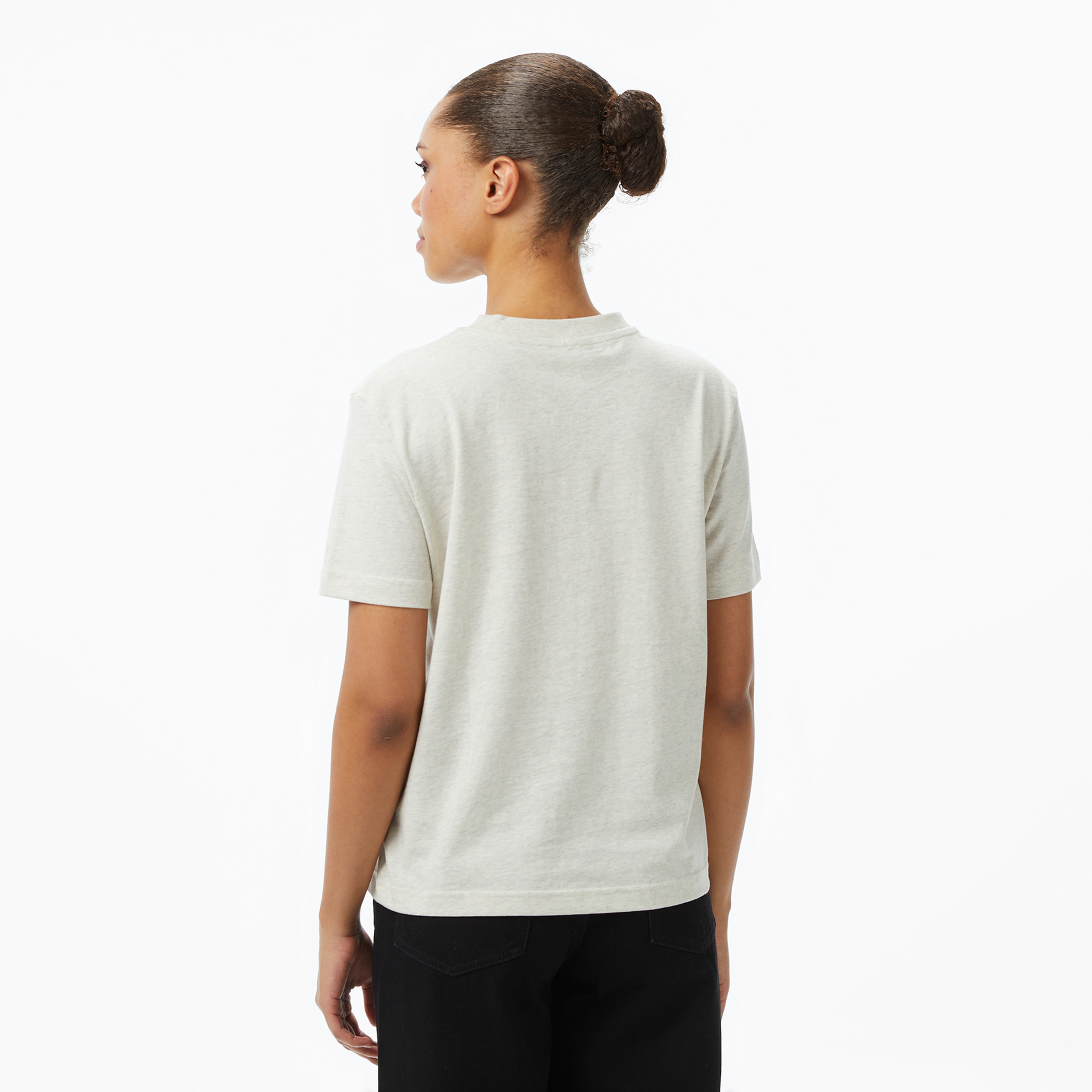 Calvin Klein Logo Classic Kadın Gri T-Shirt