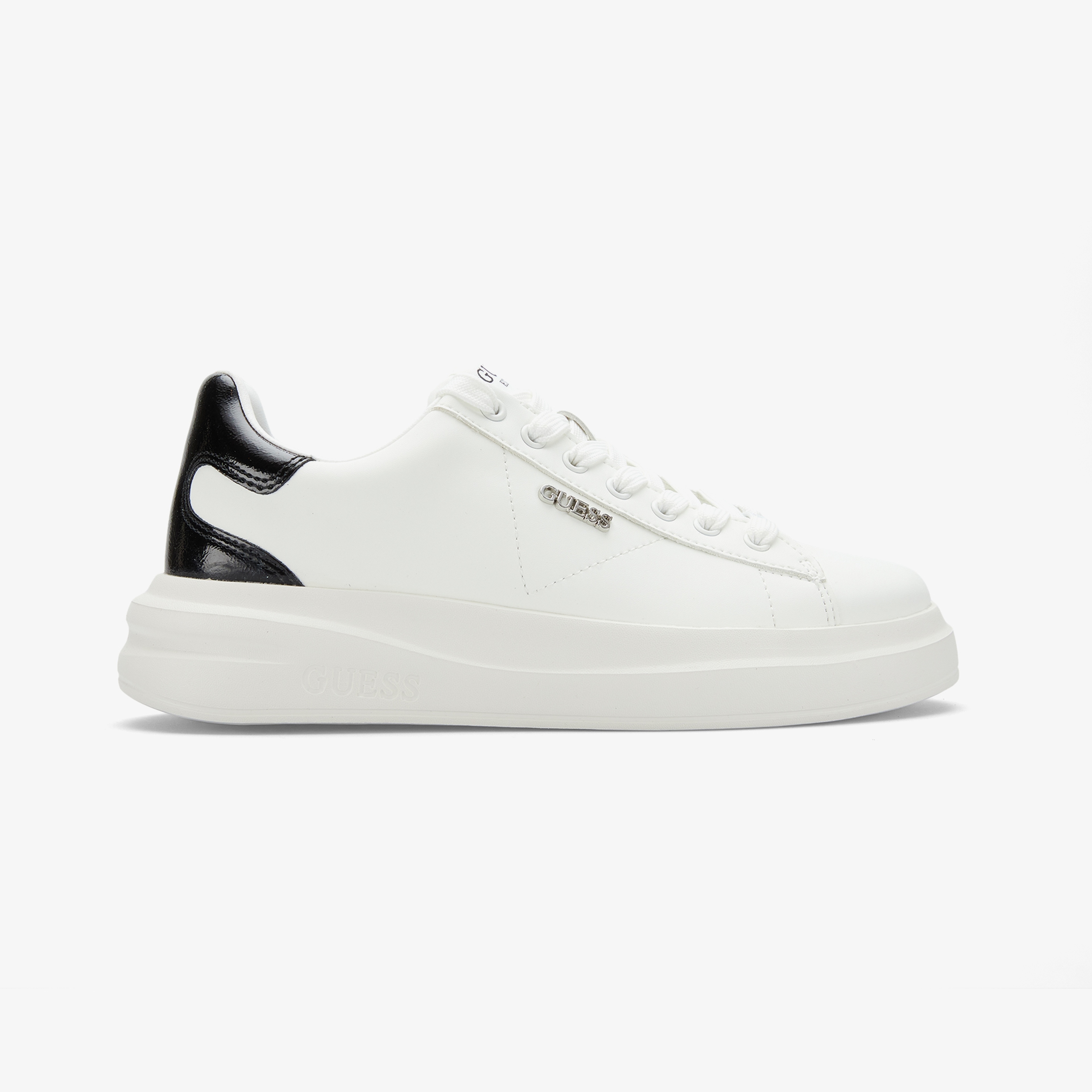 Guess Elbina Deri Kadın Beyaz Sneaker