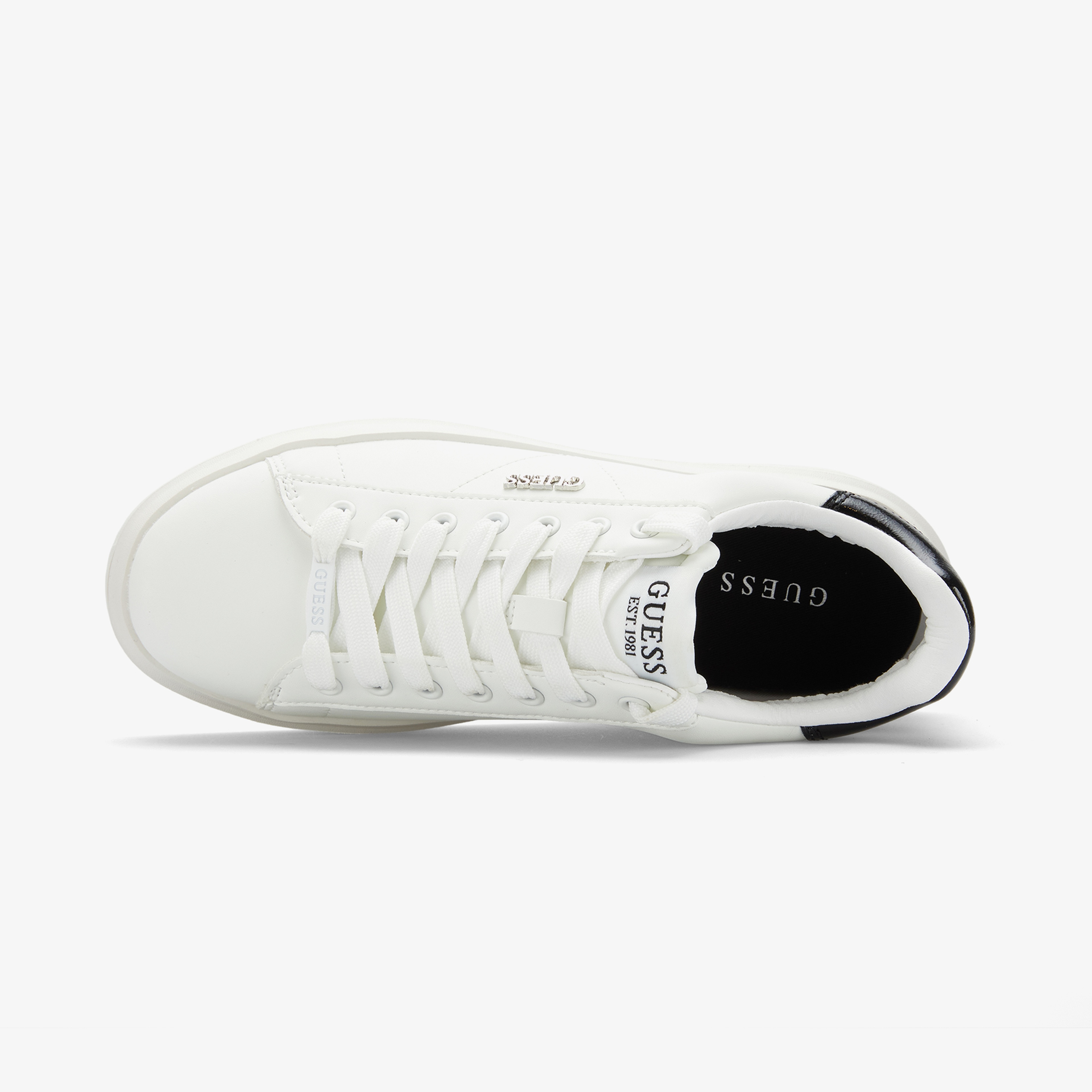 Guess Elbina Deri Kadın Beyaz Sneaker