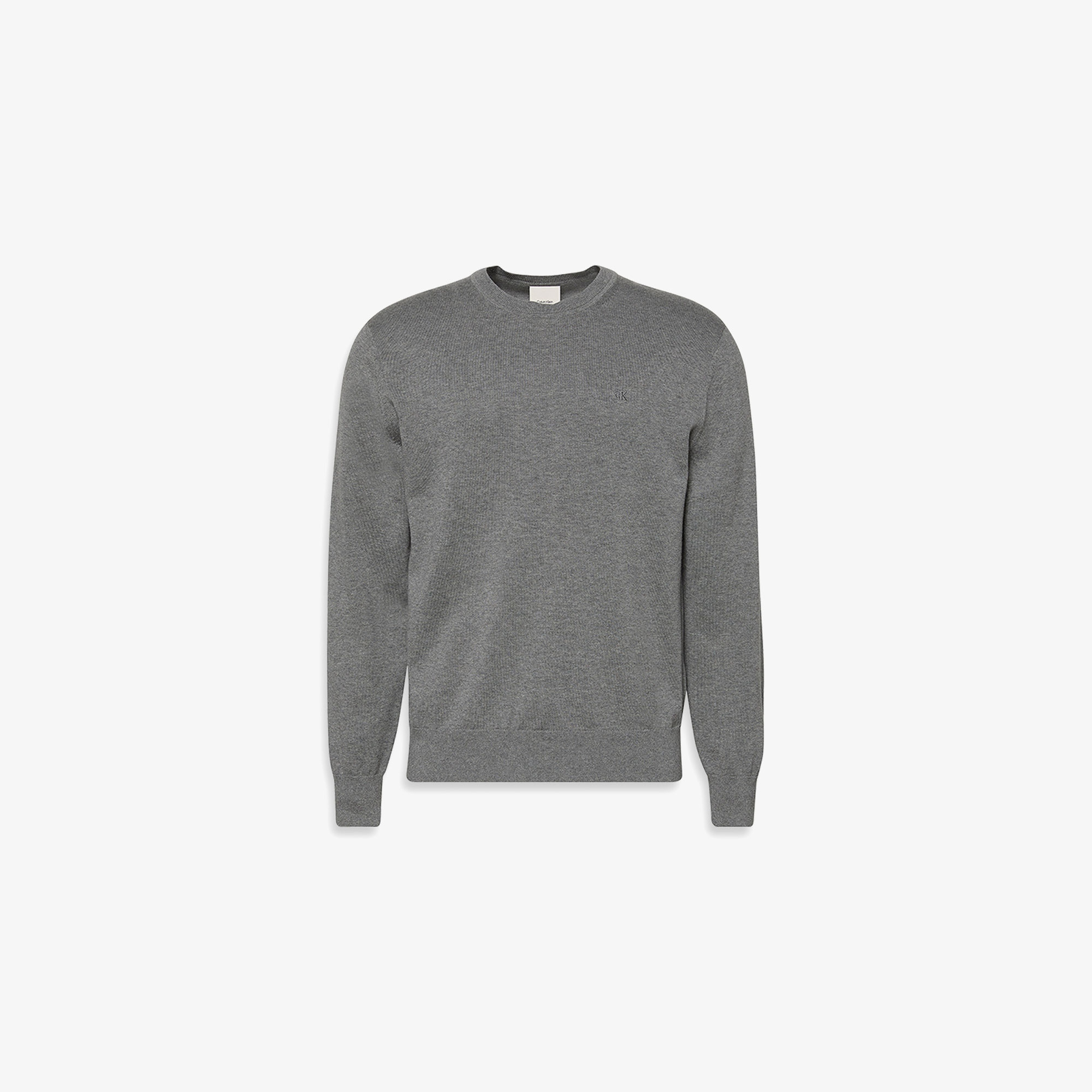 Calvin Klein Supima Cotton Crew Erkek Gri Triko