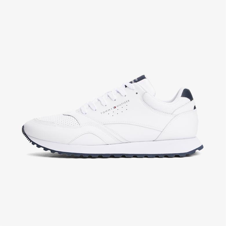 Tommy Hilfiger New Runner Eva Leather Essential Erkek Beyaz Sneaker